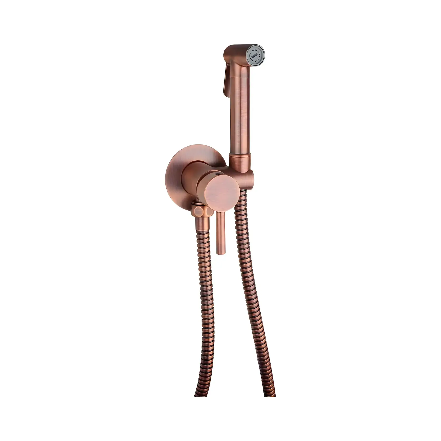 Гігієнічний душ Tweet Round Mix Paffoni ZDUP110RMSP Brushed Copper — вид на білому тлі