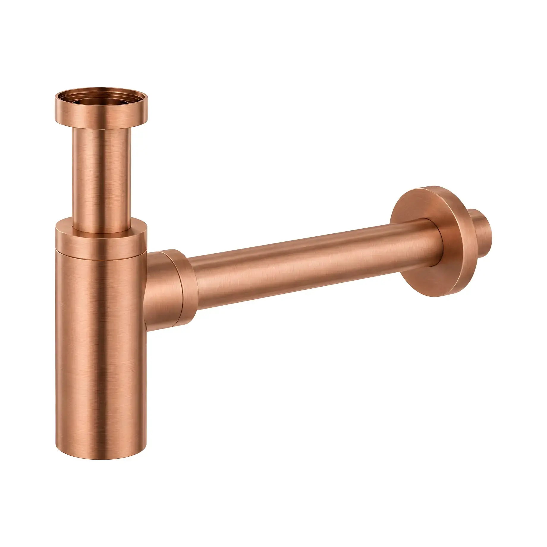 Сифон для раковини Paffoni ZACC240RASP Brushed Copper PVD — вид на білому тлі