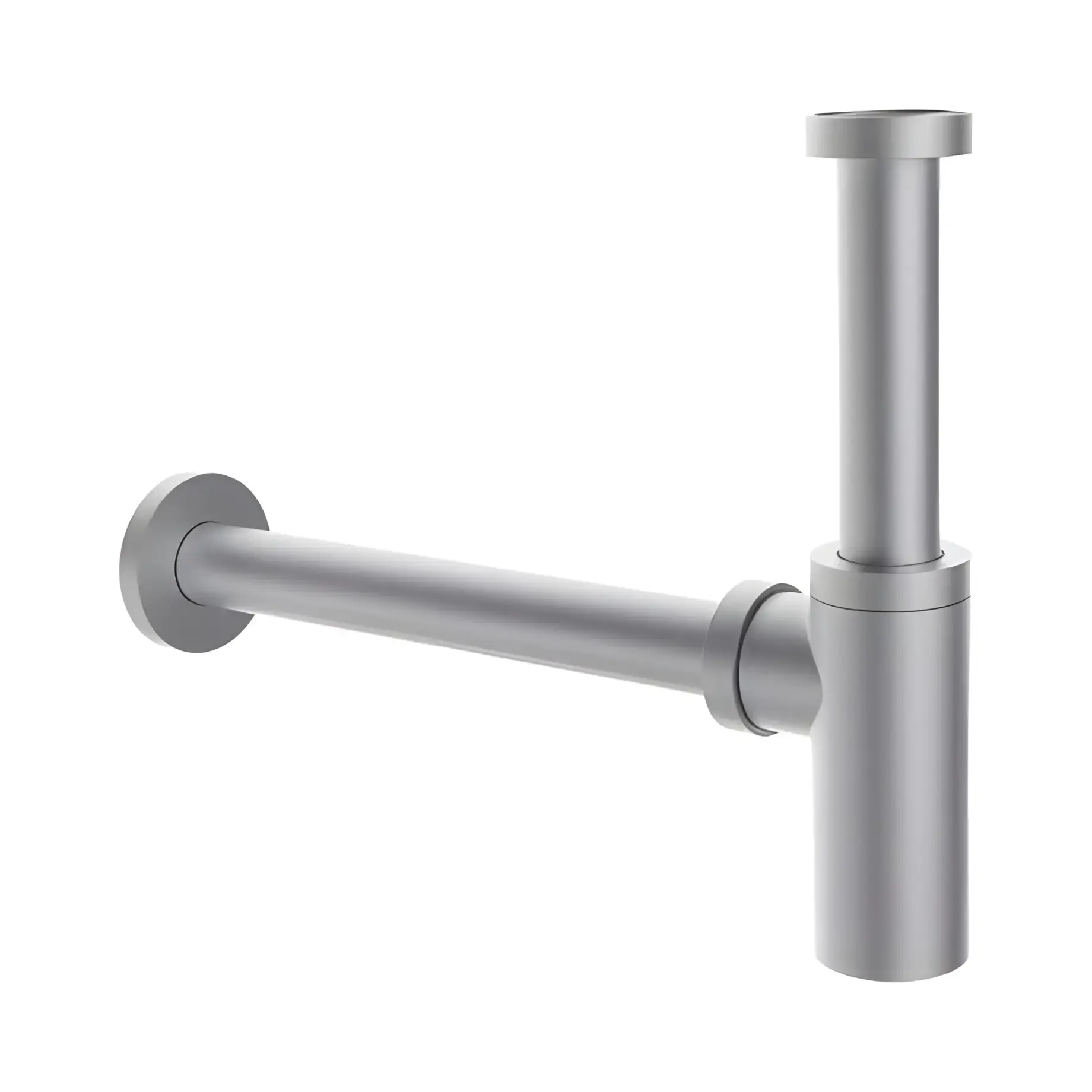 Сифон для раковини INOX 316 Paffoni ZACC526AC Stainless Steel — вид на білому тлі