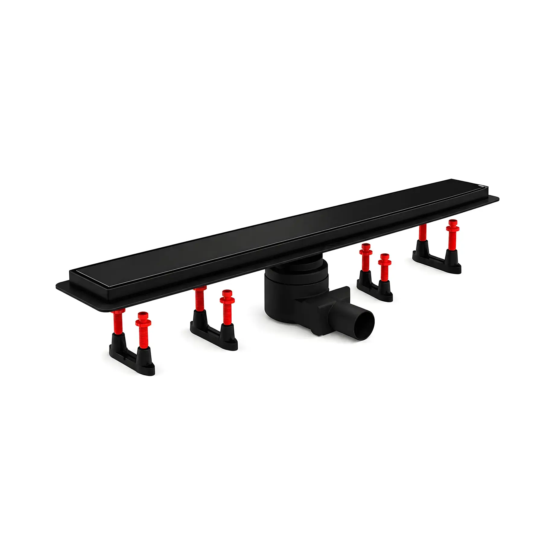 Душовий канал 95 см з решіткою Confluo Frameless Line Pestan 13701207 Black Glass 95 х 10 см — вид на білому тлі