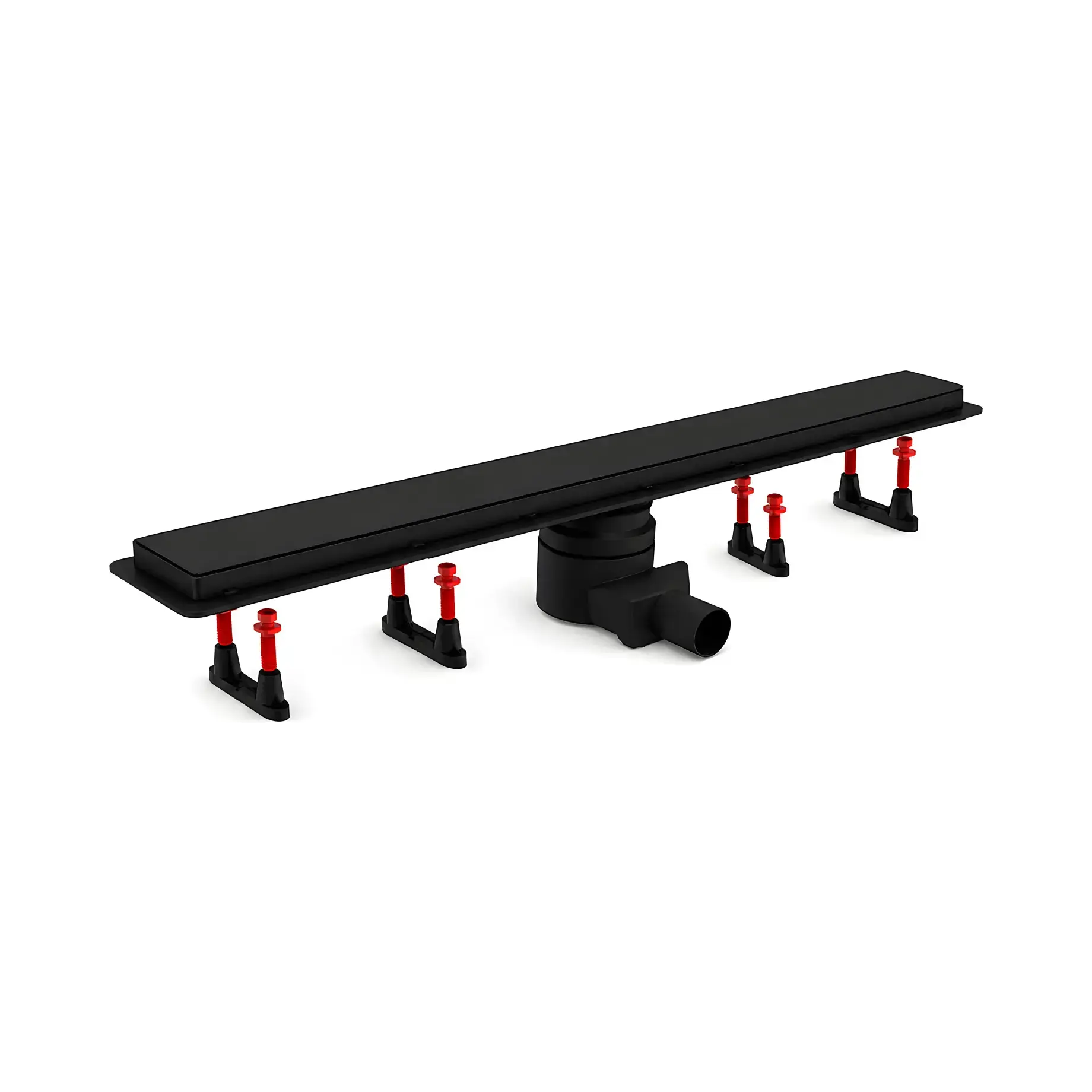 Душовий канал 85 см з решіткою Confluo Frameless Line Pestan 13701322 Black 85 х 10 см — вид на білому тлі