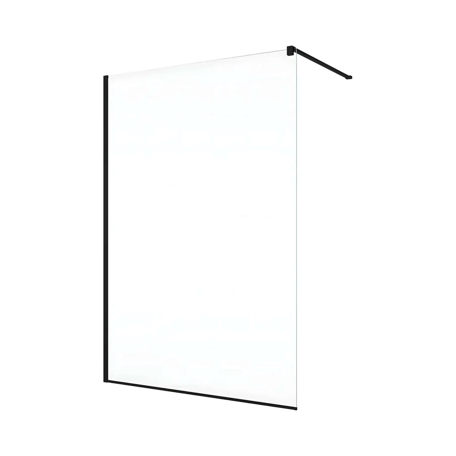 Душова стінка Walk-in Easy BlackLine Ronal STR4P1000607 Black Line 100 х 200 см — вид на білому тлі