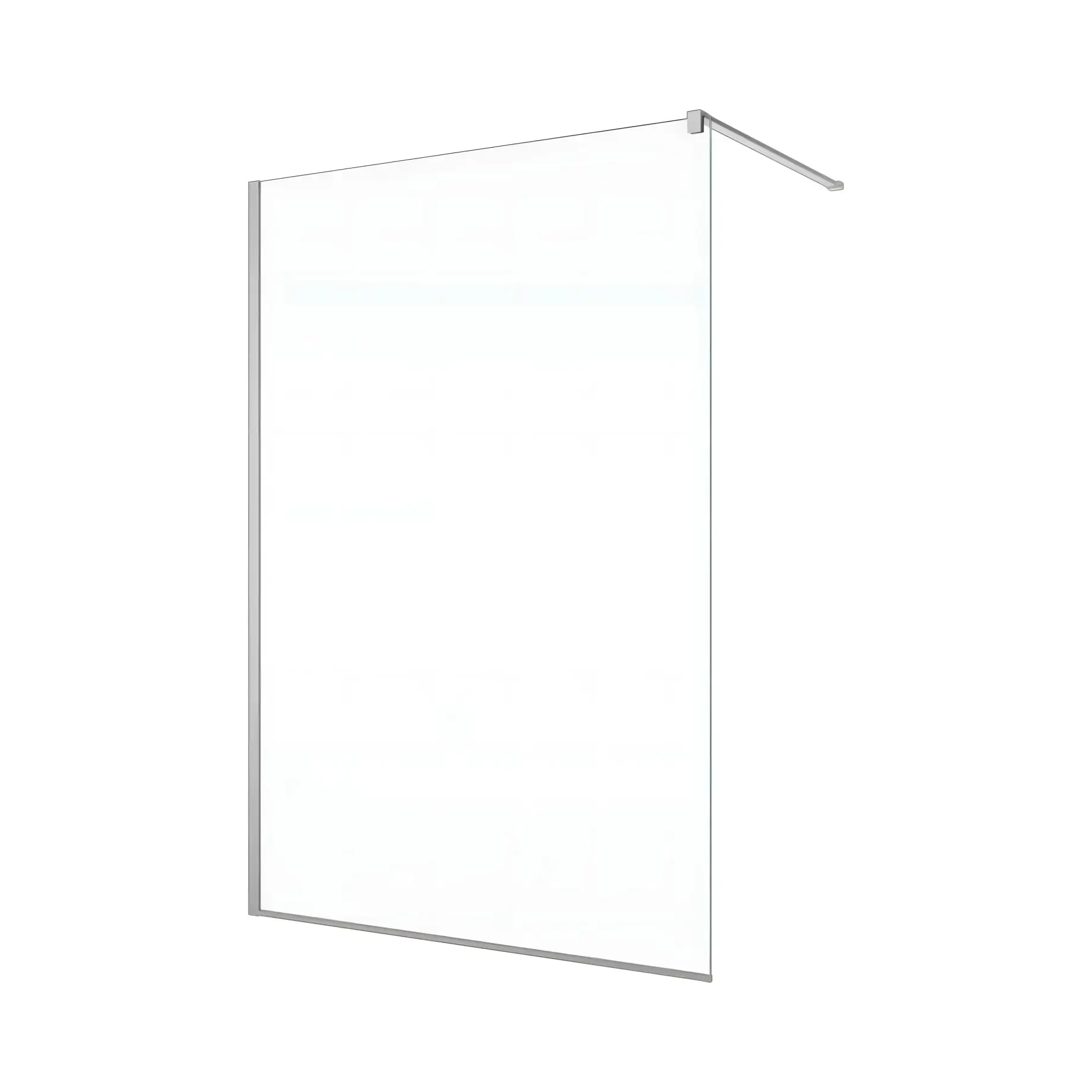 Душова стінка Walk-in Easy Ronal STR4P1005007 Алюхром 100 х 200 см — вид на білому тлі