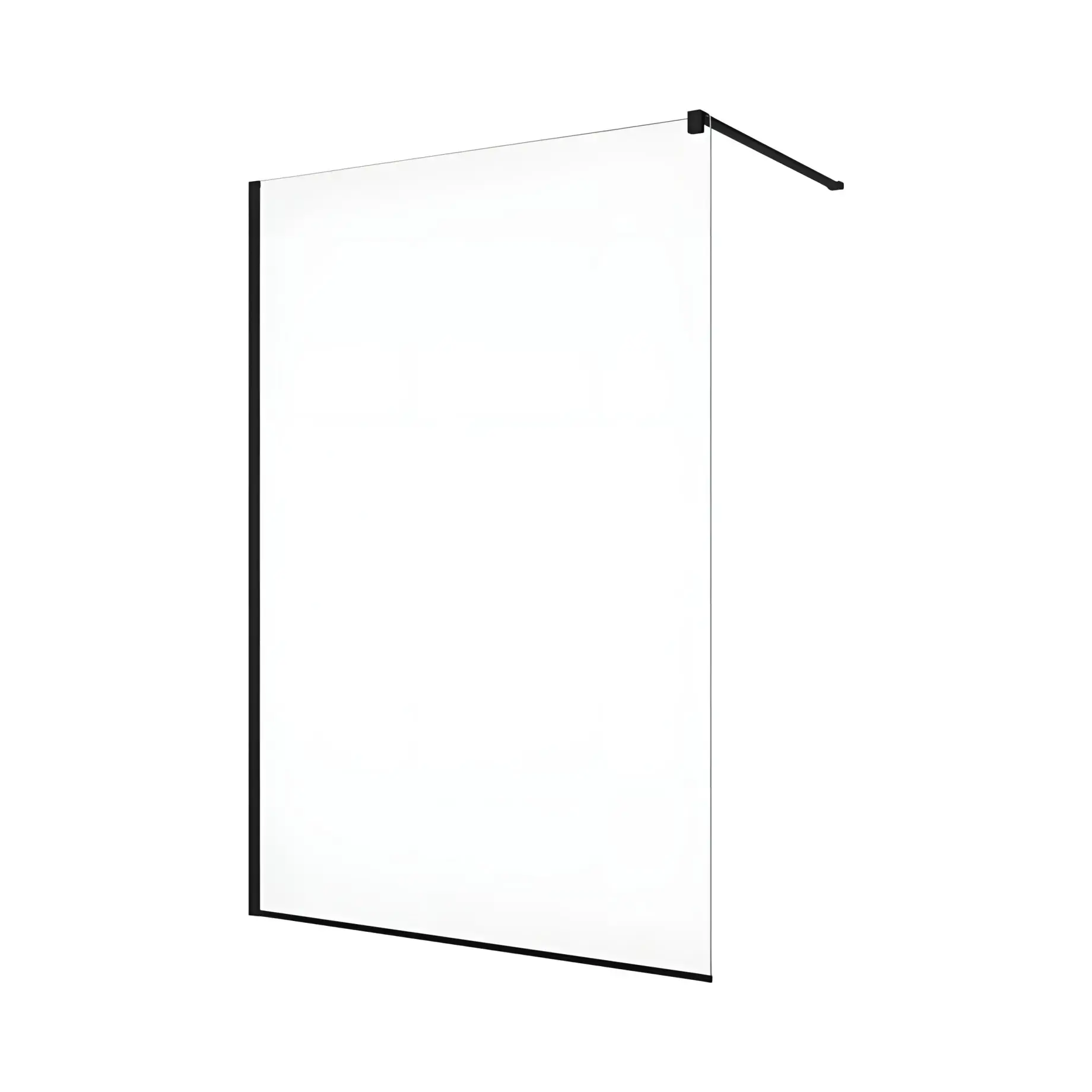 Душова стінка Walk-in Easy BlackLine Ronal STR4P1200607 Black Line 120 х 200 см — вид на білому тлі