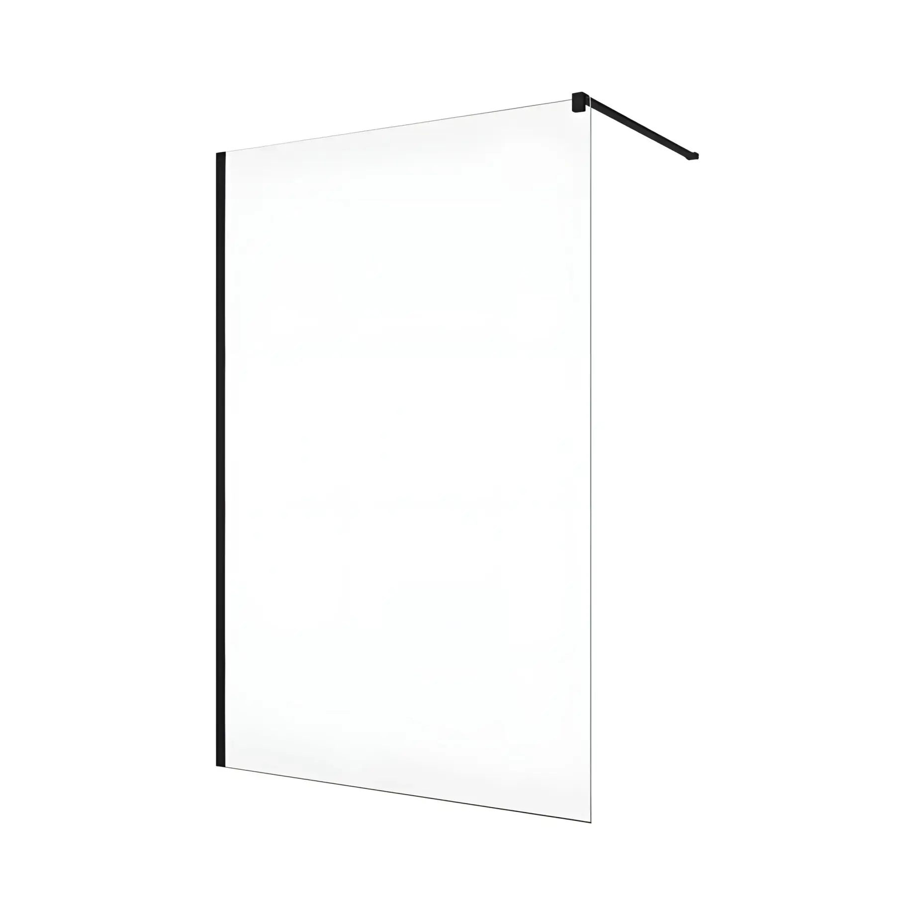 Душова стінка Walk-in Easy BlackLine Ronal STR4PA61000607 Black Line 100 х 200 см — вид на білому тлі