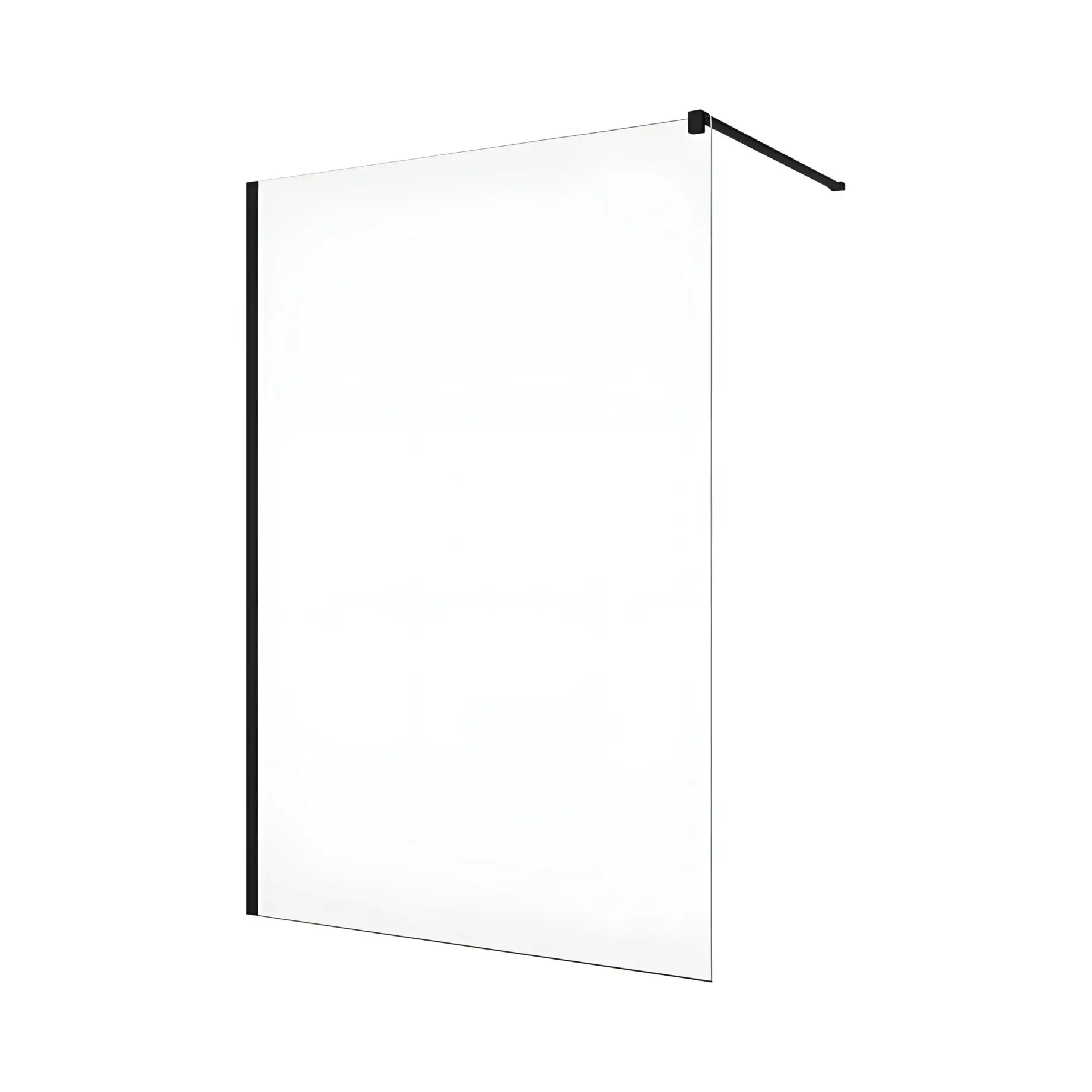Душова стінка Walk-in Easy BlackLine Ronal STR4PA61200607 Black Line 120 х 200 см — вид на білому тлі