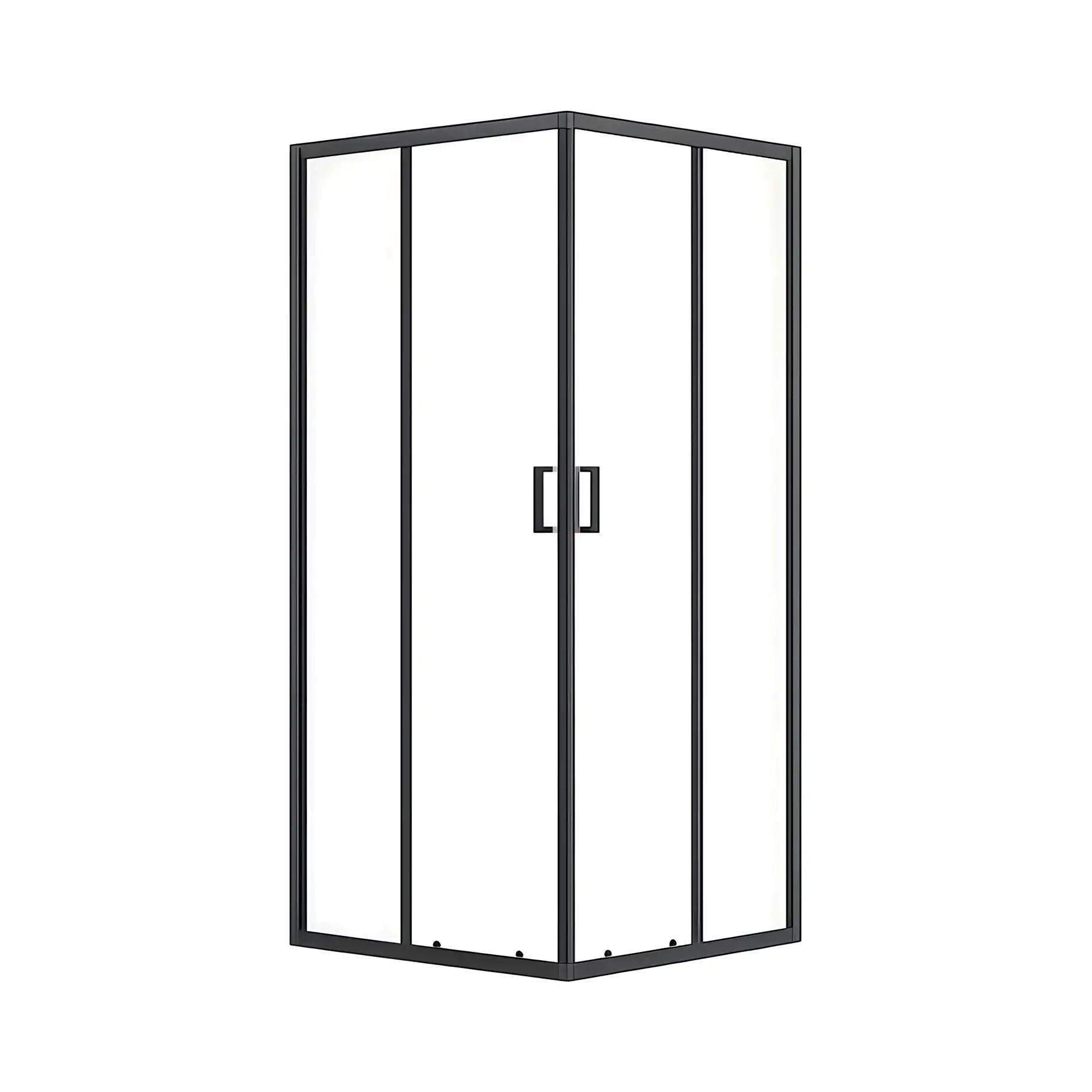 Душова кабіна SERIE 32 Santeh 32180 Black 100 х 80 х 190 см — вид на білому тлі