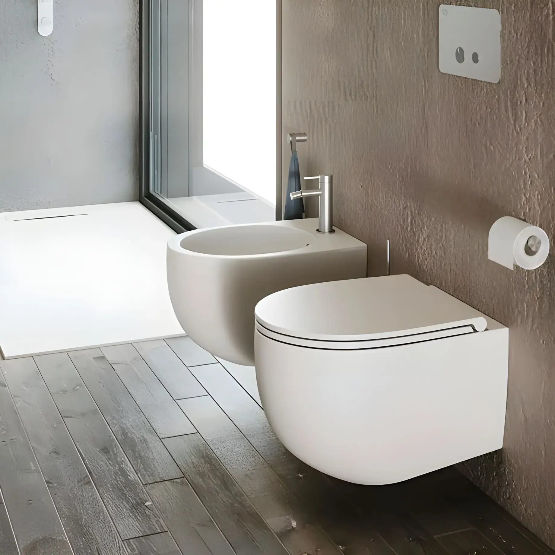 Унітаз підвісний Bull SDR Ceramiche MWWCSBLV + MWCWBLRF Panna — вид спереду