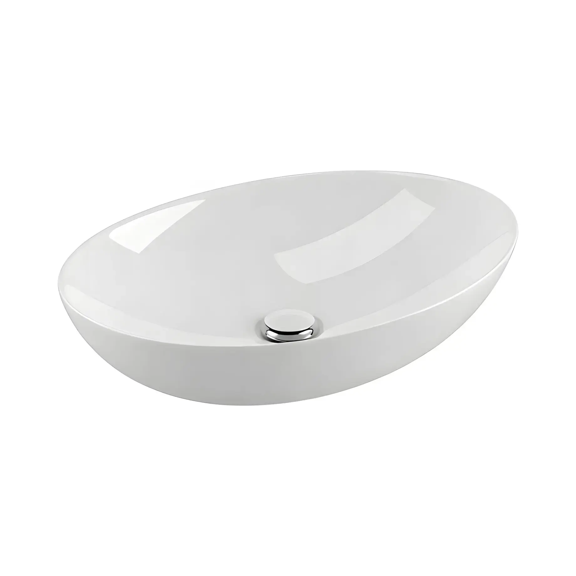 Умивальник Flat 2 SDR Ceramiche LVF2 Glossy White 60 х 40 см — вид на білому тлі