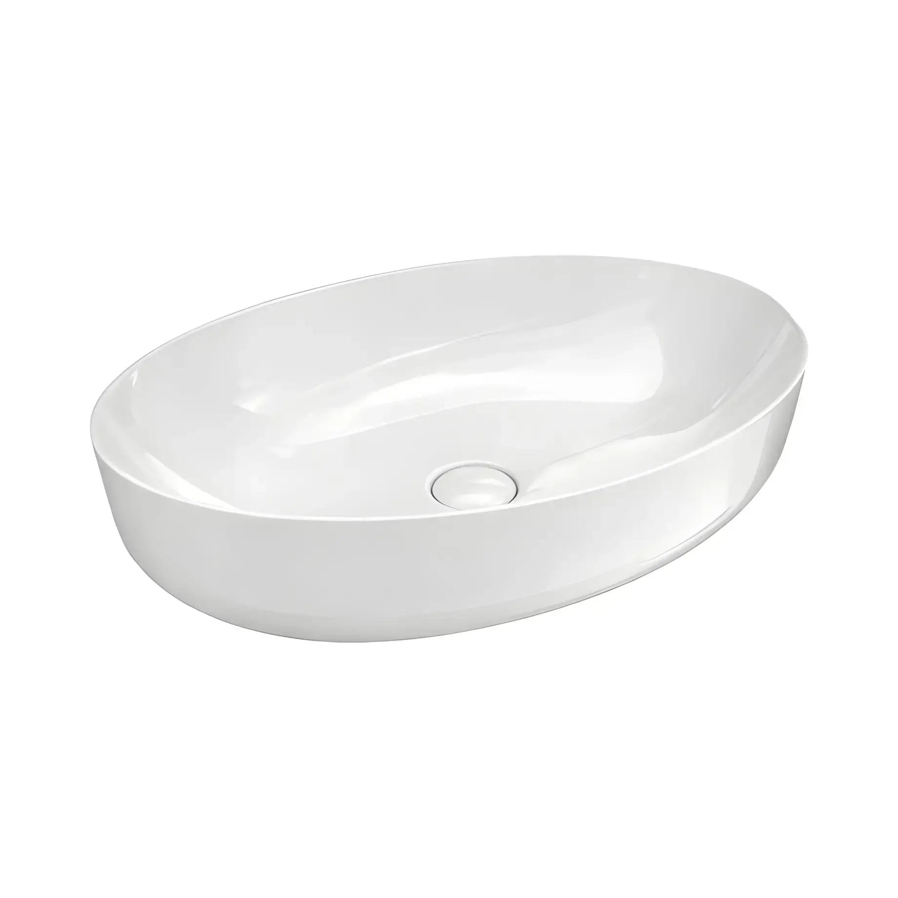 Умивальник Lake 2 SDR Ceramiche LVL2 Glossy White — вид на білому тлі