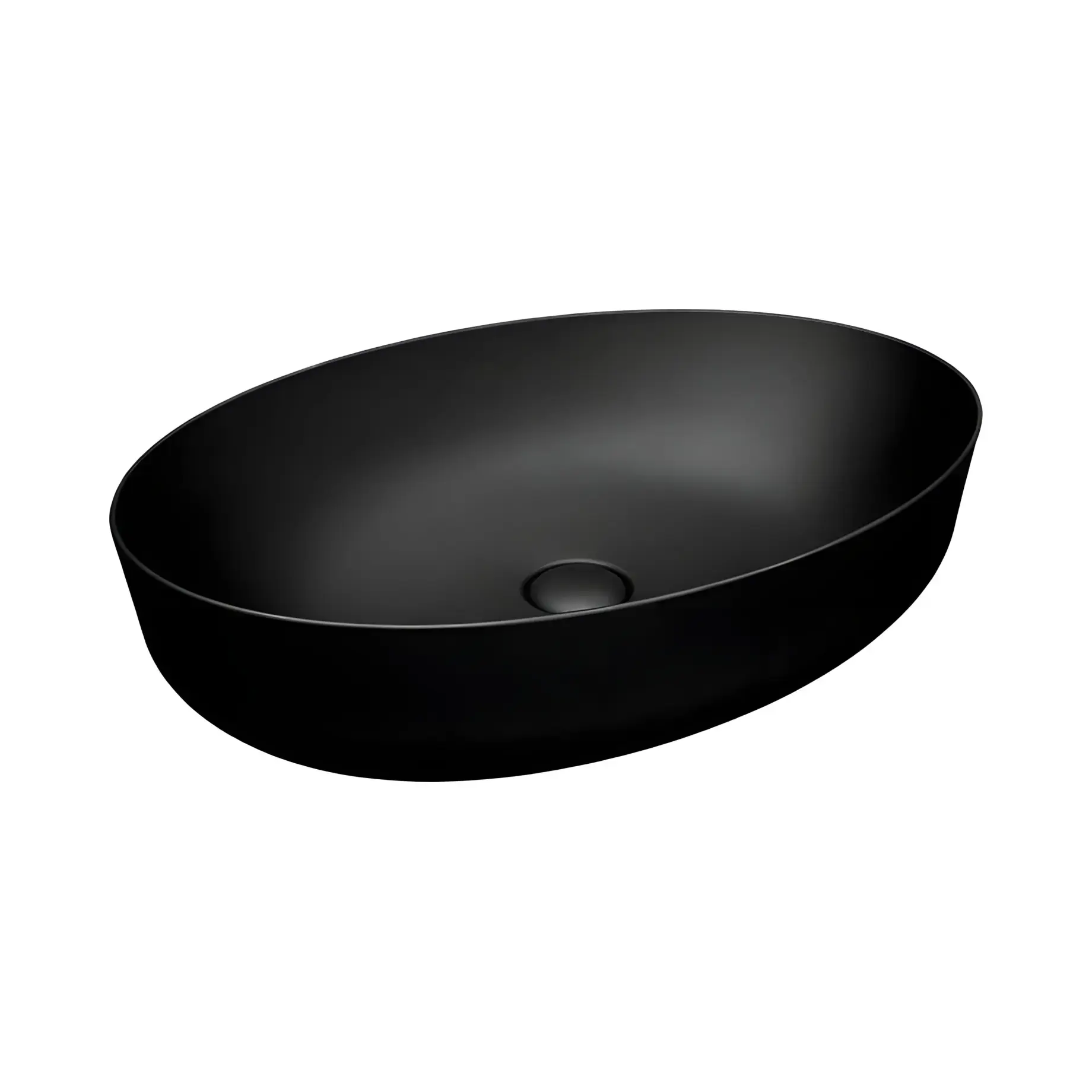 Умивальник Lake 2 SDR Ceramiche MBLVL2 Graphite 60 х 42 см — вид на білому тлі