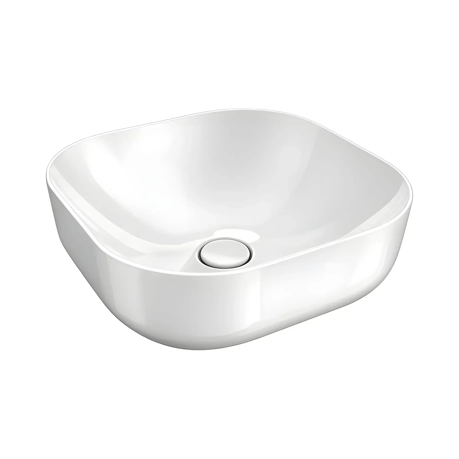 Умивальник Pool 1 SDR Ceramiche LVP1 Glossy White 42 х 42 см — вид на білому тлі