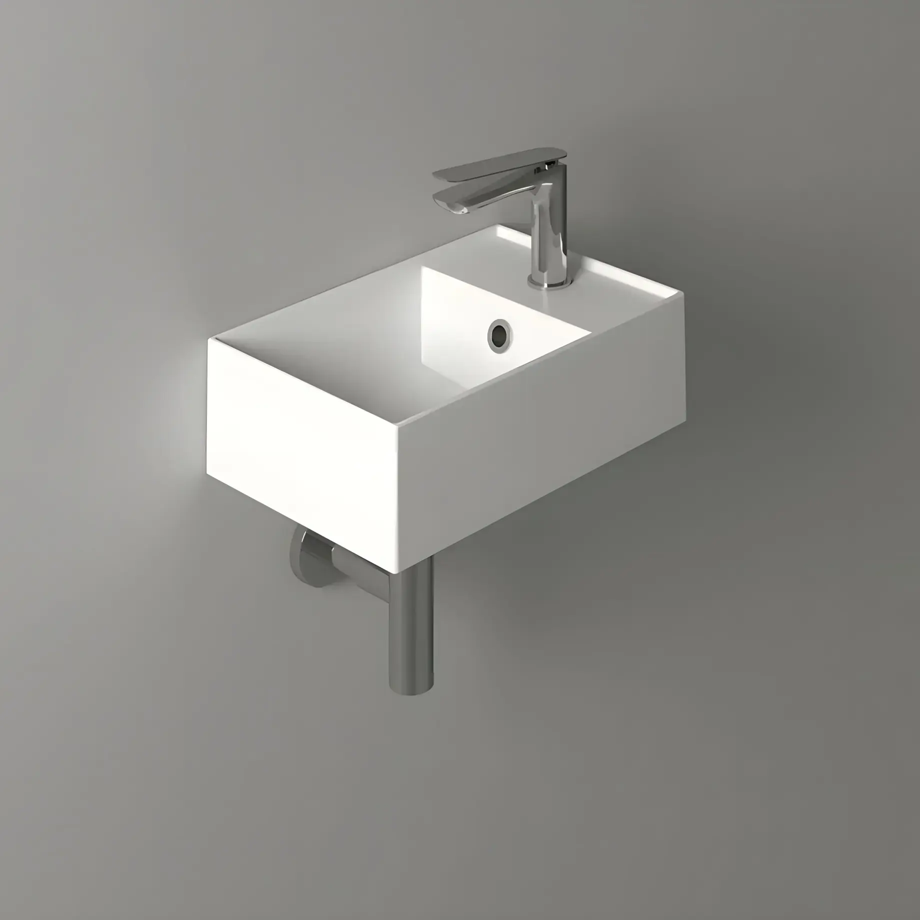 Умивальник Agile Simas AG40 Glossy White — вид спереду