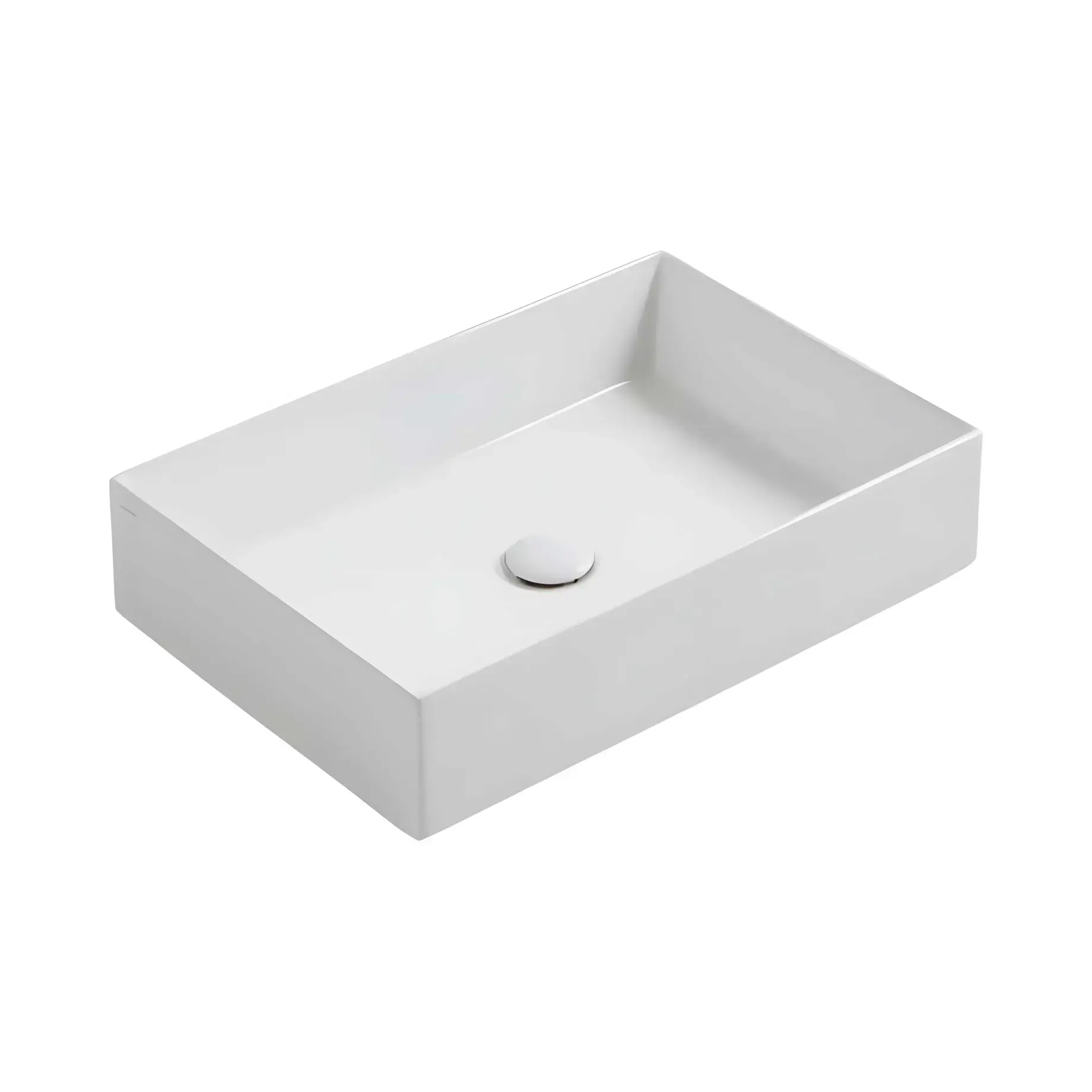 Умивальник Agile Simas AG60 Glossy White 60 х 40 см — вид на білому тлі