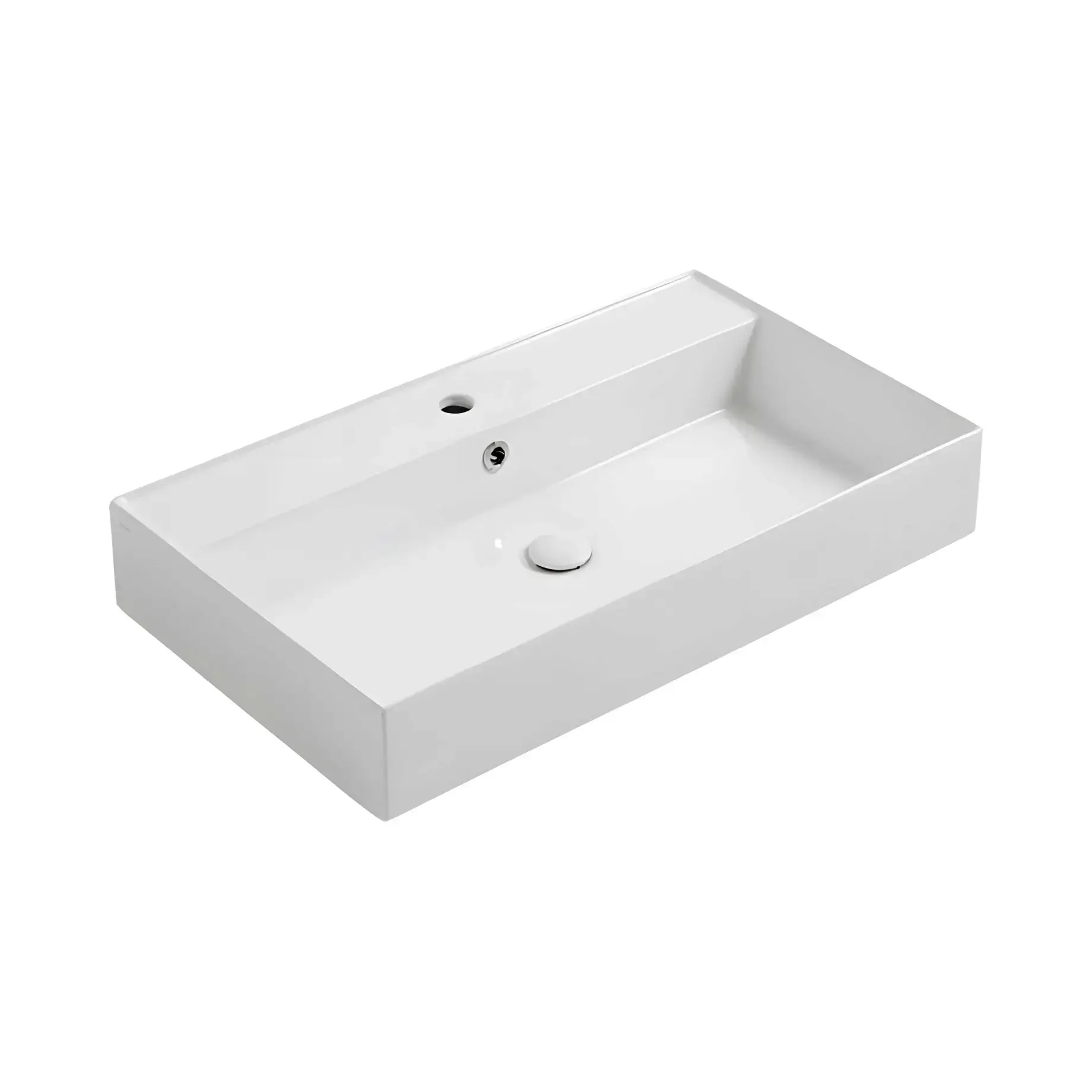 Умивальник Agile Simas AG81 Glossy White — вид на білому тлі