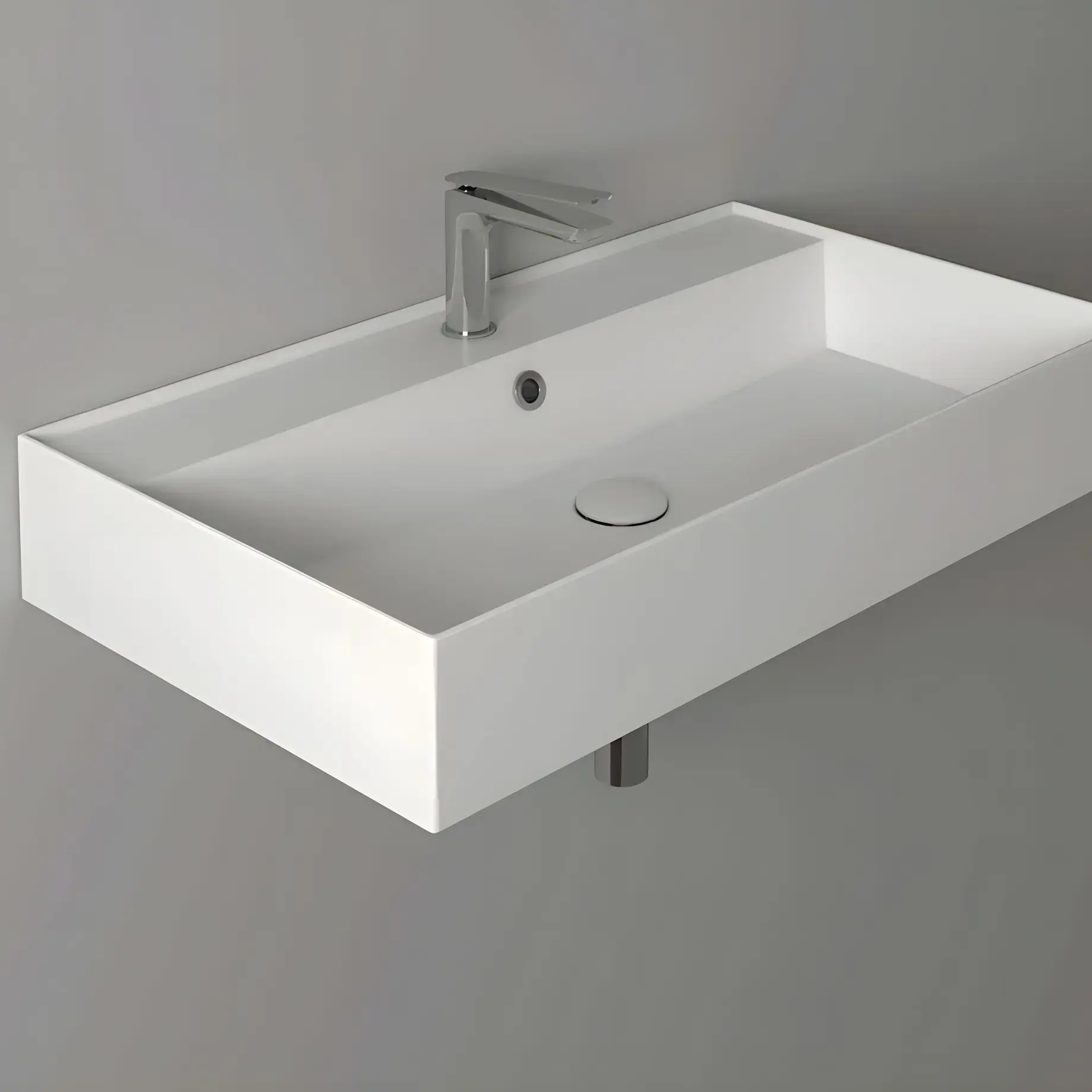 Умивальник Agile Simas AG81 Glossy White — вид спереду