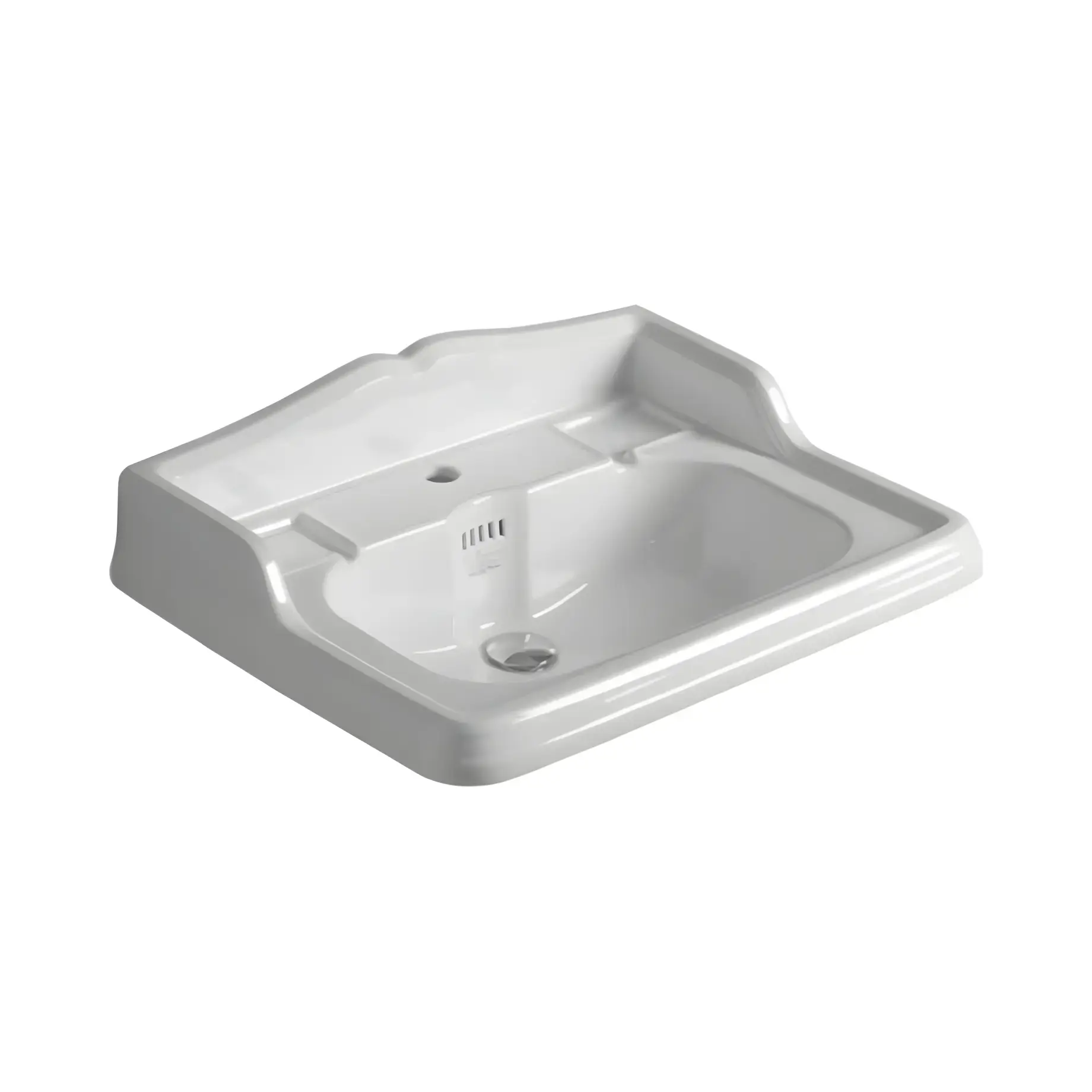 Умивальник Arcade Simas AR824 Glossy White 68 х 54 см — вид на білому тлі