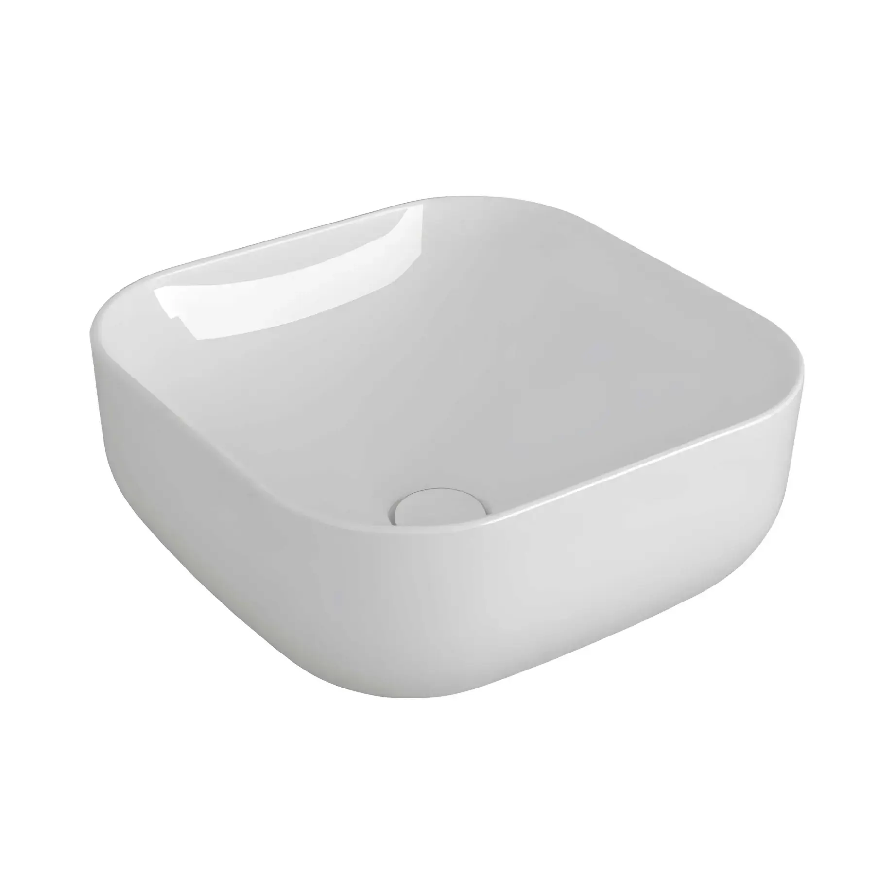 Умивальник Balloon Simas BA03 Glossy White 45 х 45 см — вид на білому тлі