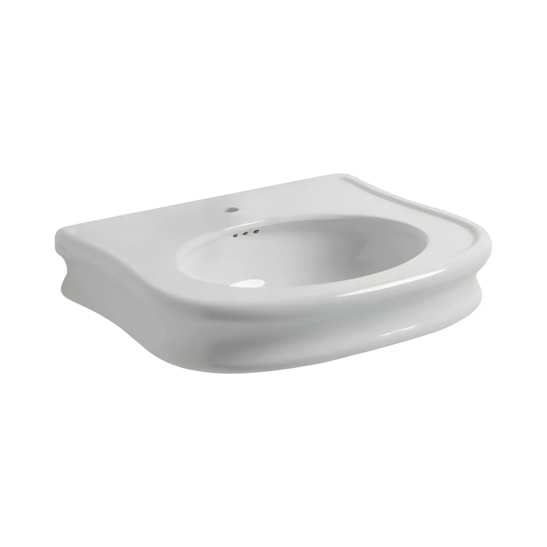 Умивальник Lante Simas LA10 Glossy White 70 х 56 см — вид на білому тлі