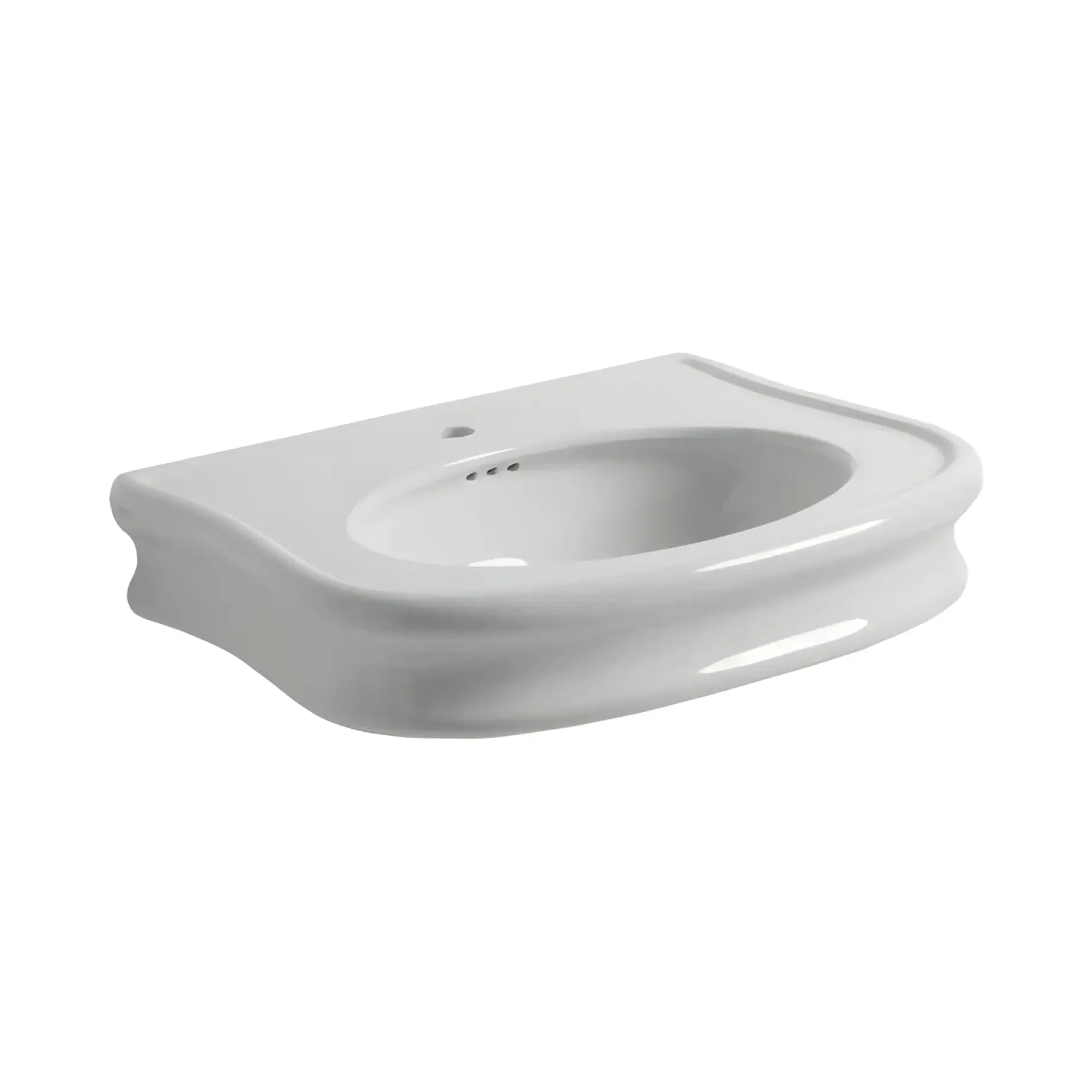 Умивальник Lante Simas LA11 Glossy White 90 х 56 см — вид на білому тлі