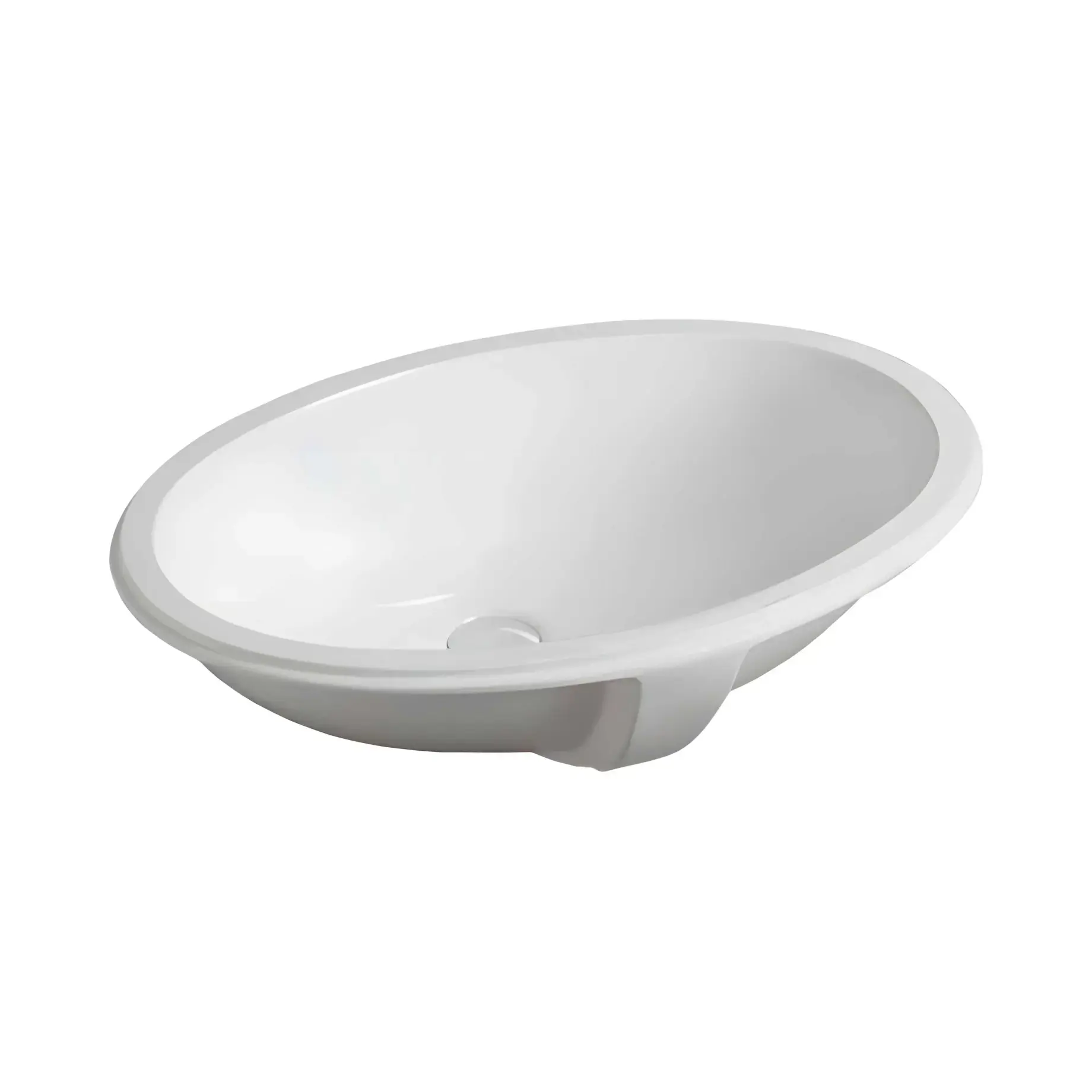 Умивальник  LFT Spazio Simas S53 Glossy White 58 х 43.5 см — вид на білому тлі