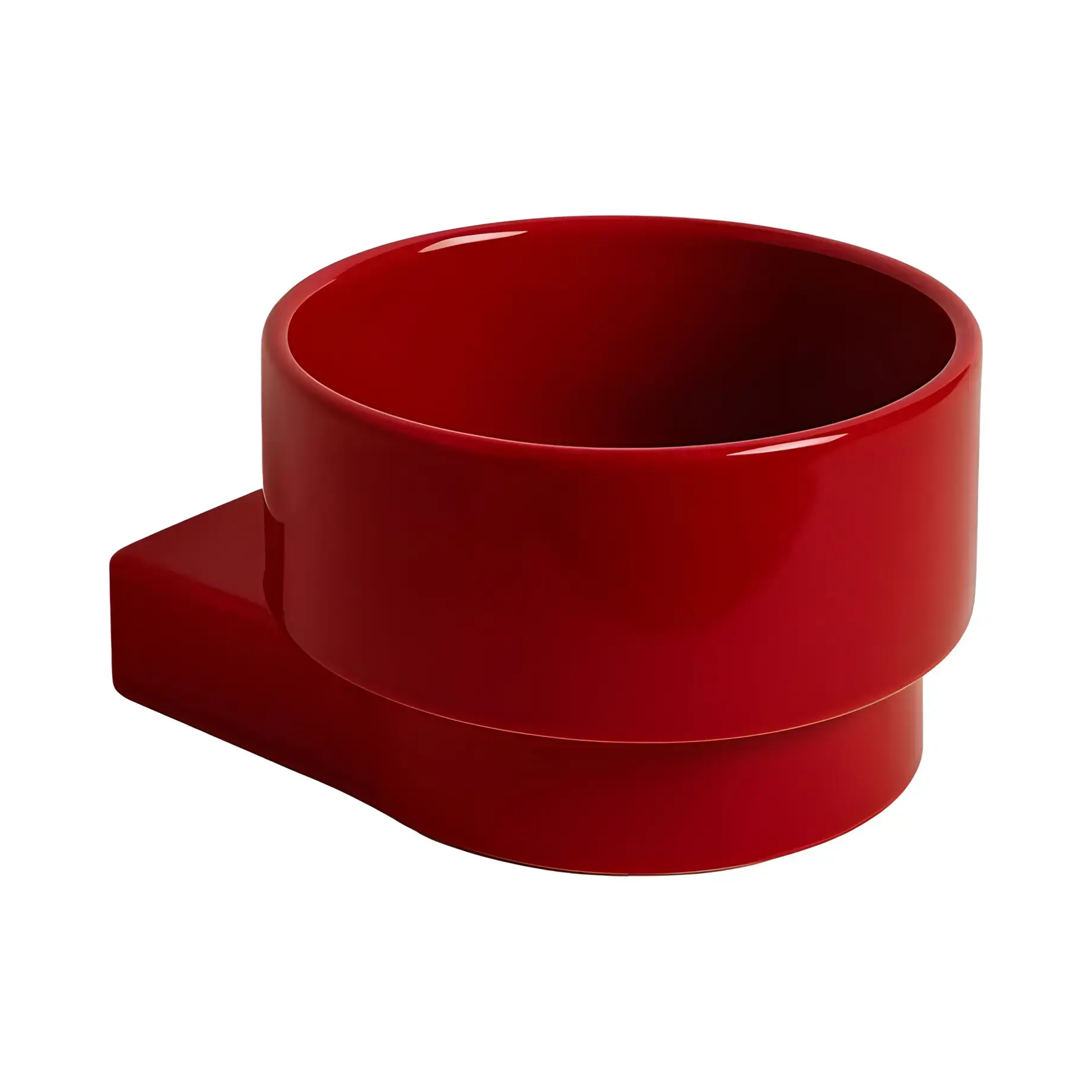 Умивальник PO•MO Simas PO05-77 Glossy Ruby 37 х 47 см — вид на білому тлі