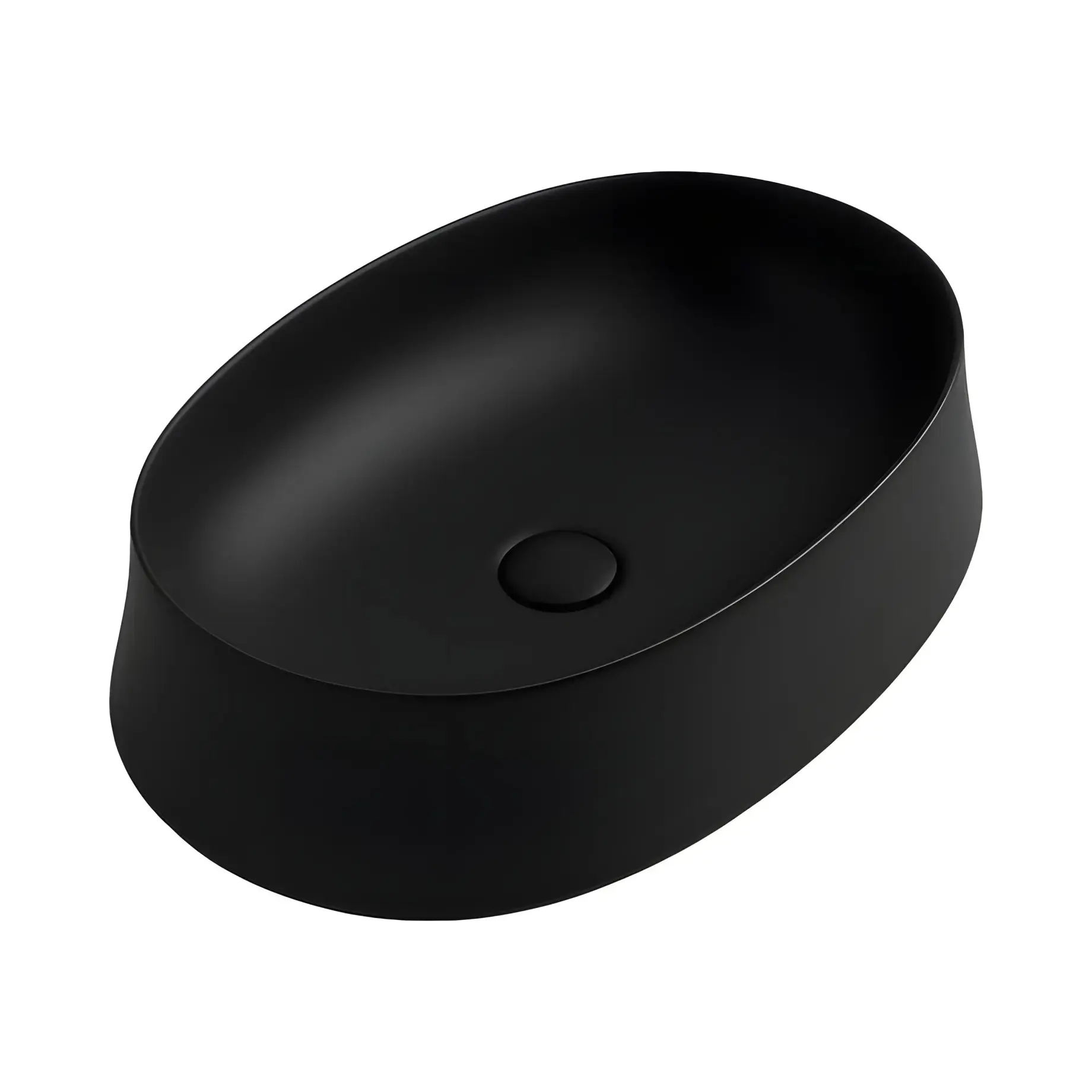 Умивальник Sharp Simas SH04-65 Matt Black 60 х 42 см — вид на білому тлі