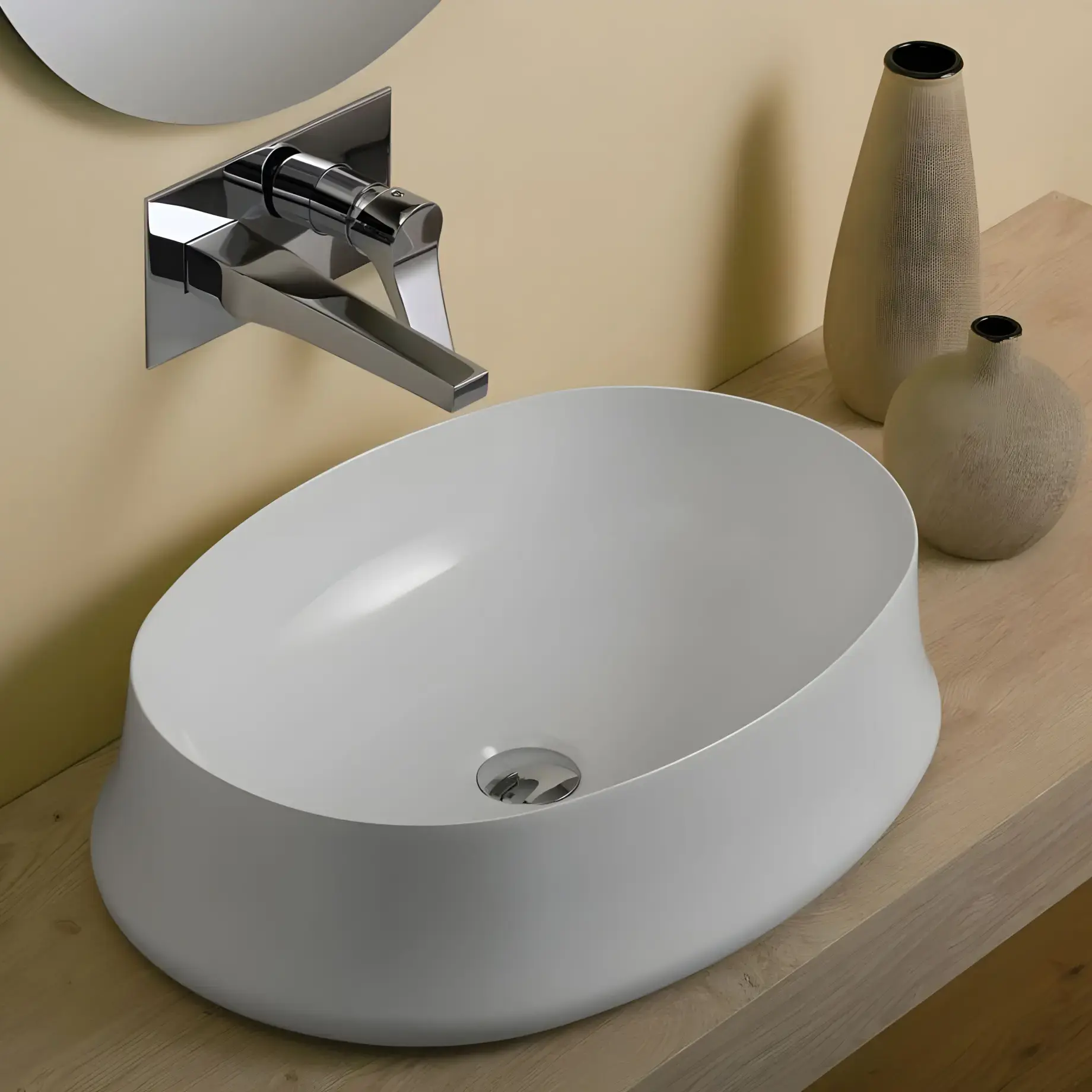 Умивальник Sharp Simas SH04 Glossy White — бічний ракурс