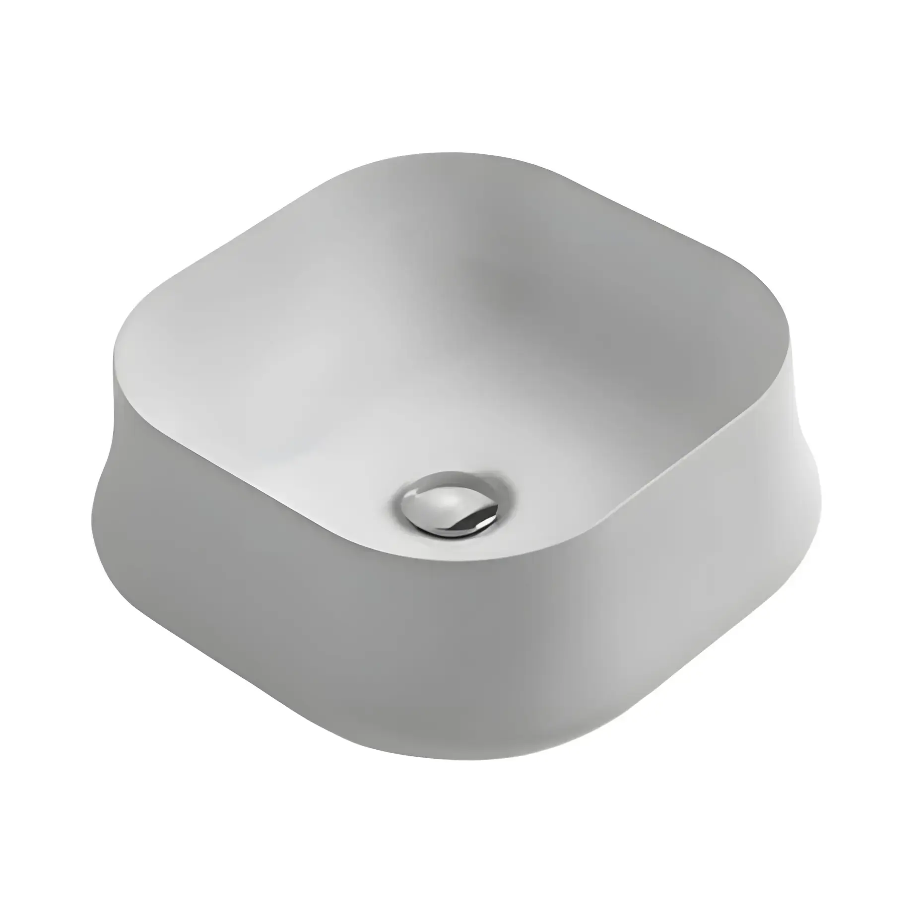 Умивальник Sharp Simas SH06 Glossy White 42 х 42 см — вид на білому тлі