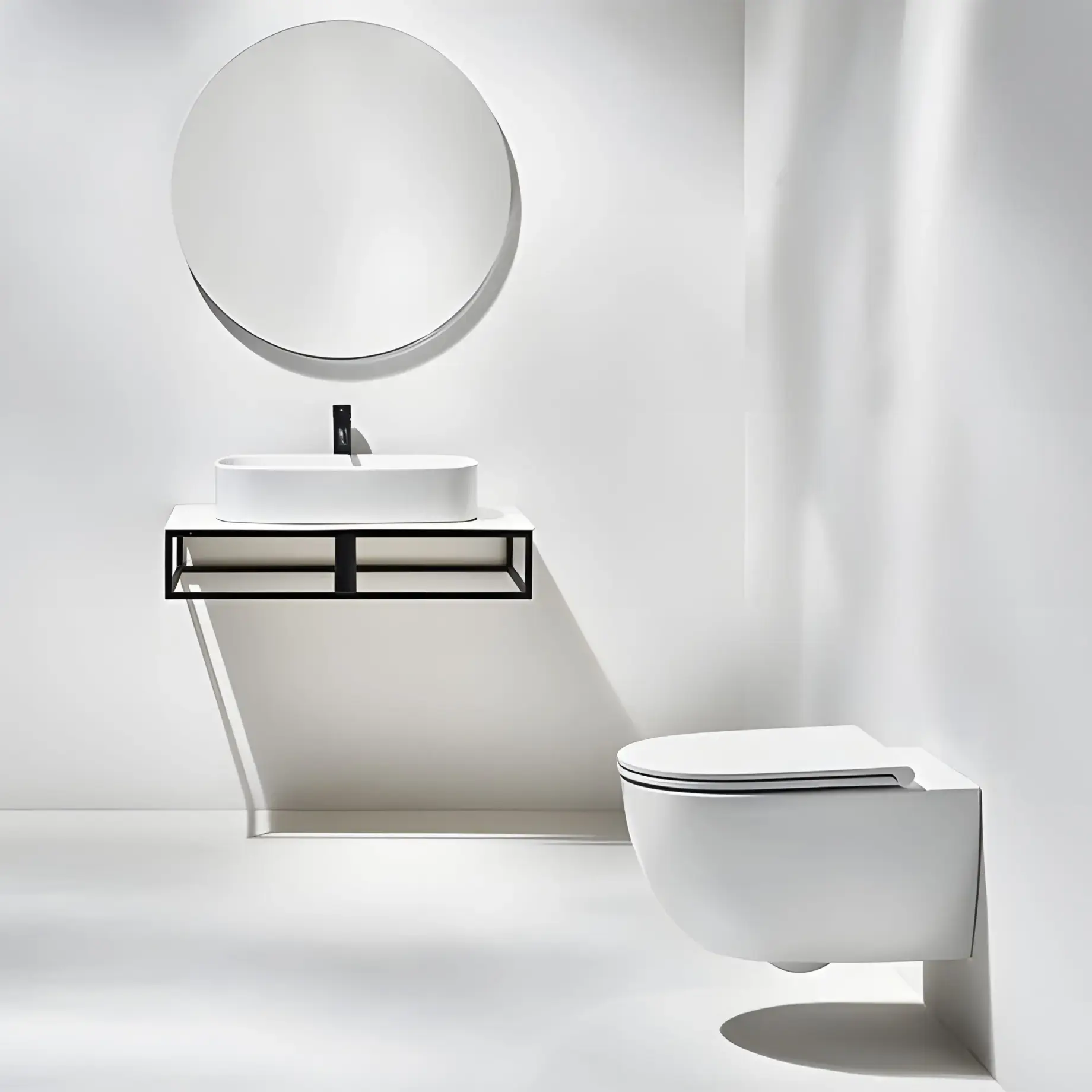 Унітаз підвісний Trevi Simas TR18-42 + TR004-42 Bianco Matt — вид згори