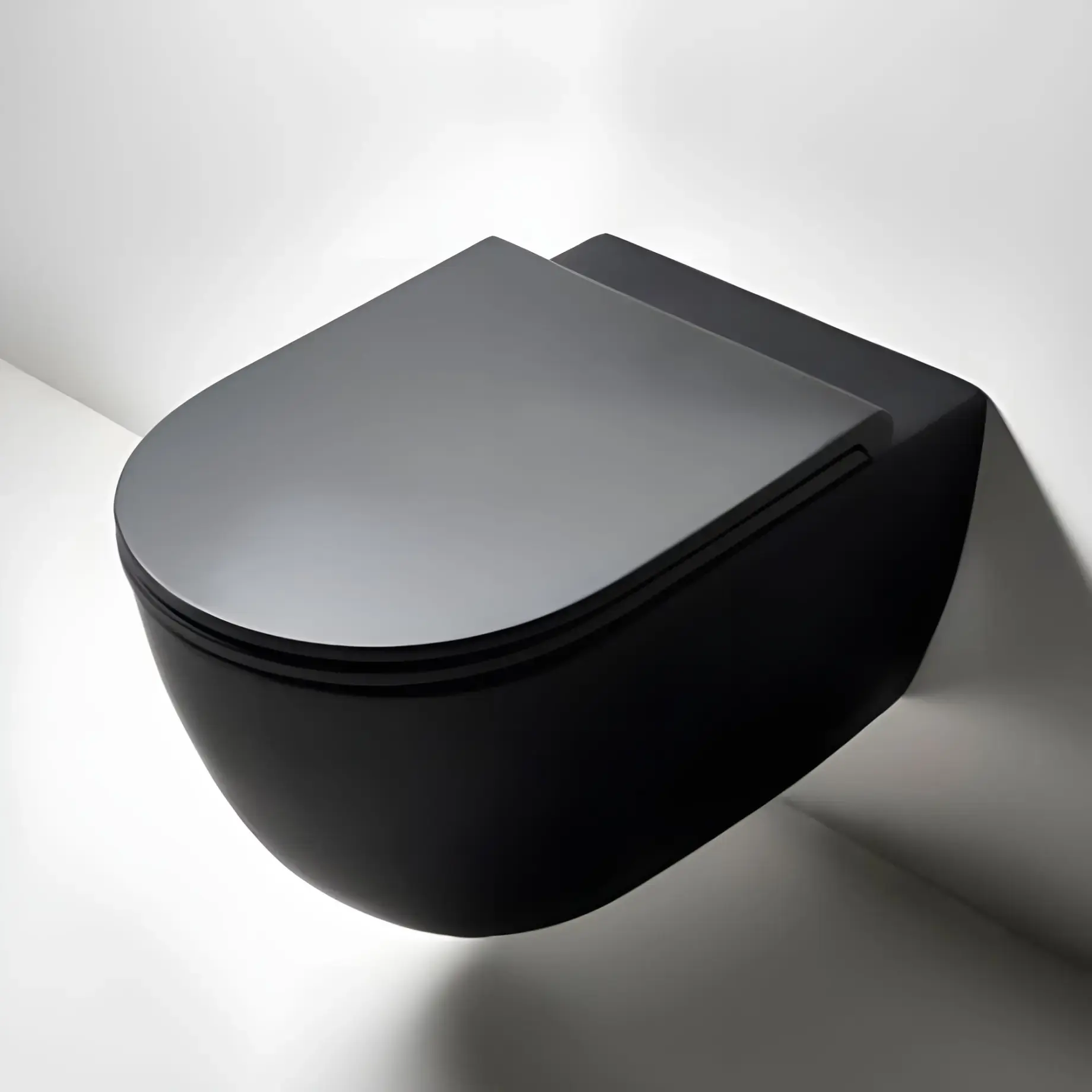 Унітаз підвісний Trevi Simas TR18-65 + TR004-65 Nero Matt — бічний ракурс
