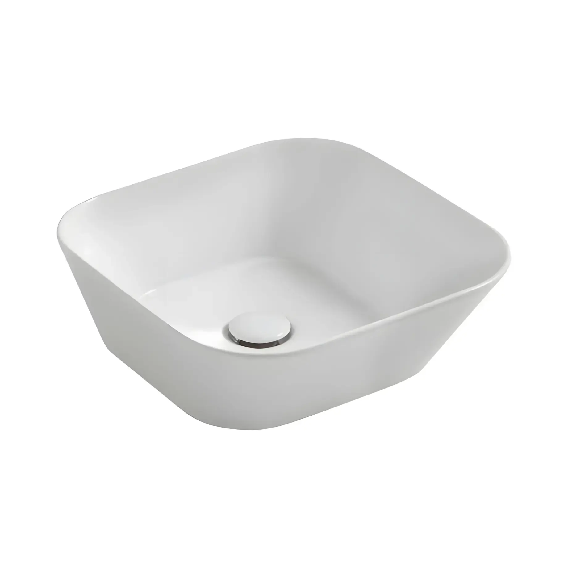 Умивальник Wave Simas WA03 Glossy White 42 х 42 см — вид на білому тлі