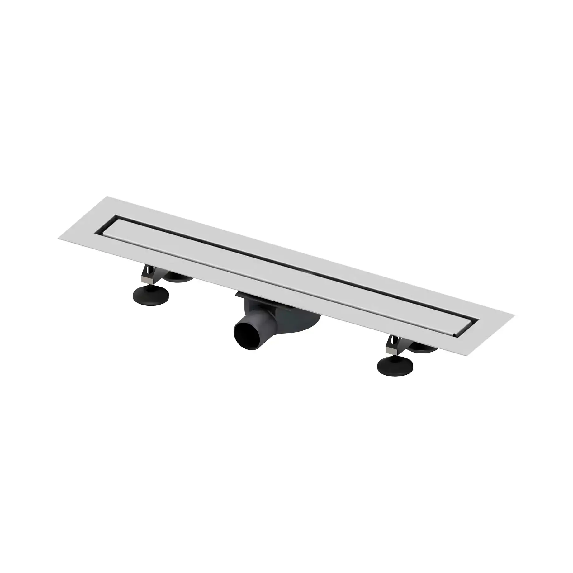 Комплект душовий канал 90 см TECEdrainline для натурального каменю TECE 650900 Stainless Steel 90 x 6,6 x 6,7 см — вид на білому тлі