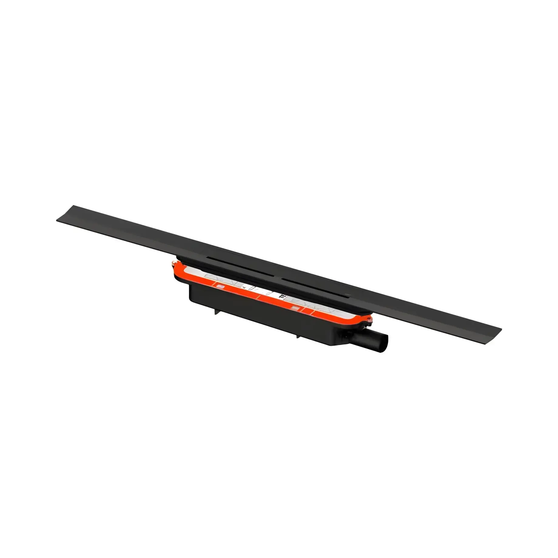 Комплект трап для душу 90 см  TECEdrainprofile TECE 670921 Matt Black 90 x 5,5 см — вид на білому тлі