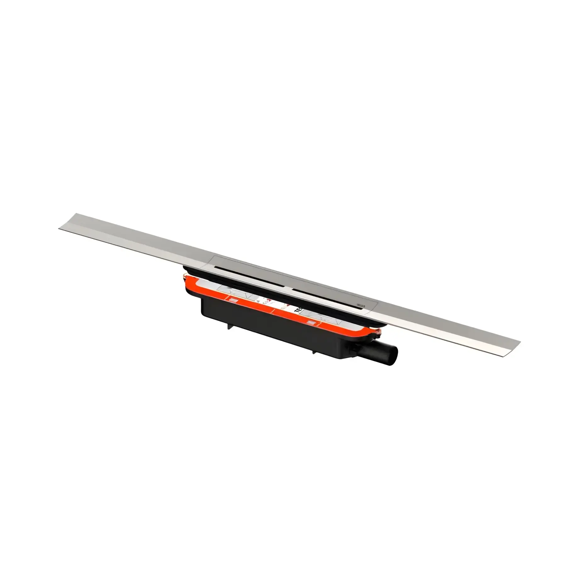 Комплект трап для душу 100 см  TECEdrainprofile TECE 671000 Stainless Steel 100 x 5.5 см — вид на білому тлі