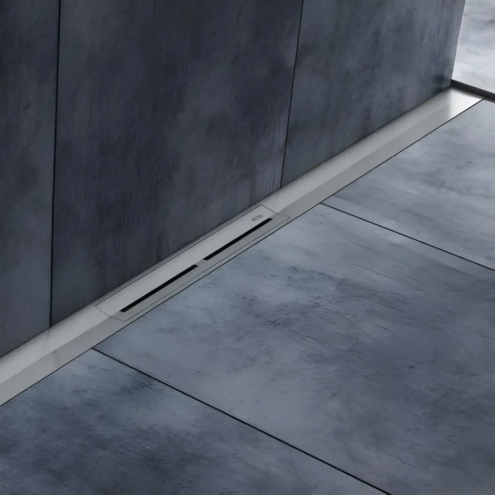 Комплект трап для душу 100 см  TECEdrainprofile TECE 671000 Stainless Steel 100 x 5.5 см — вид спереду