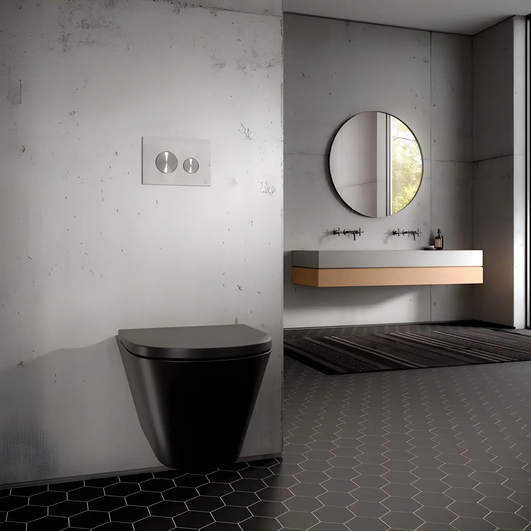 Змивна клавіша TECEloop TECE 9240614 Light Concrete — вид спереду