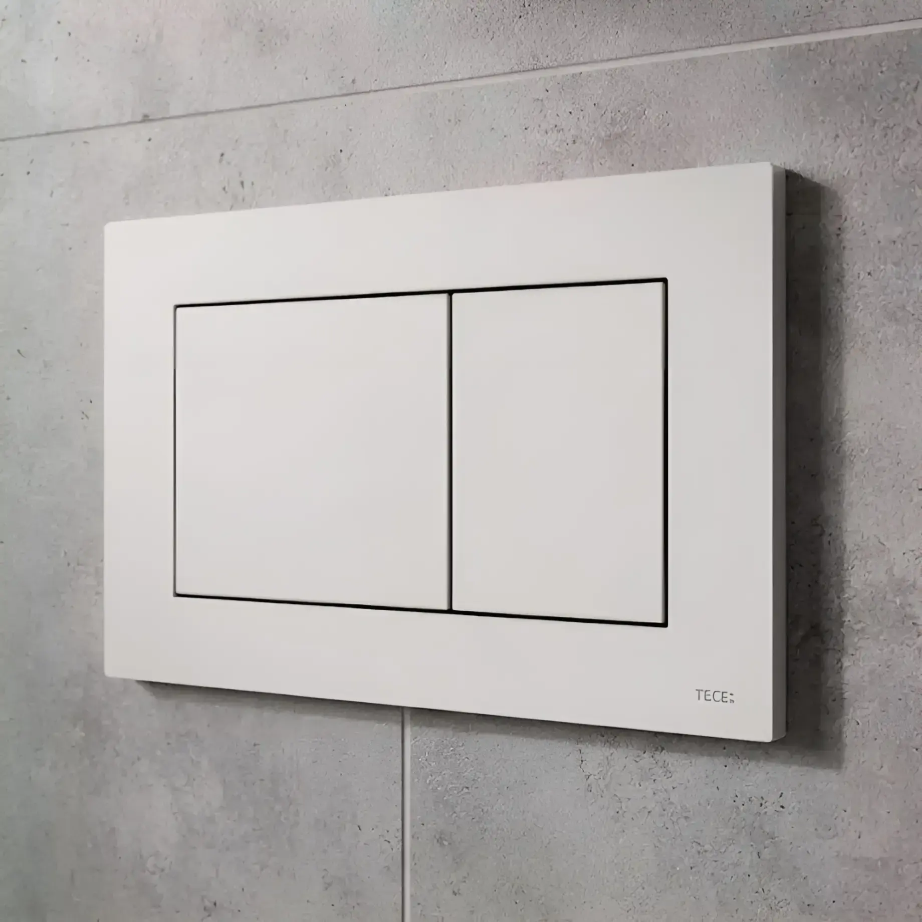 Змивна клавіша TECEnow Виробник 9240417 White Matt 22 х 15 х 0.5 см — бічний ракурс