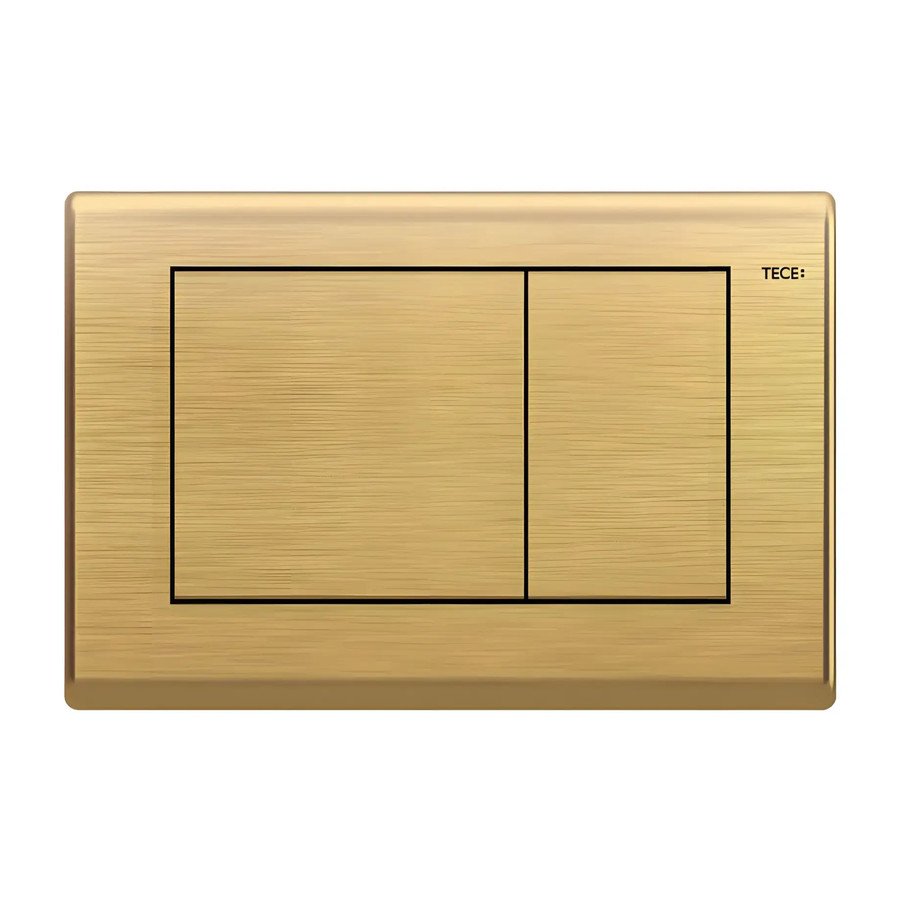 Змивна клавіша TECEplanus TECE 9240366 Aged Brass 21.4 х 14.4 х 1,5 см — вид на білому тлі
