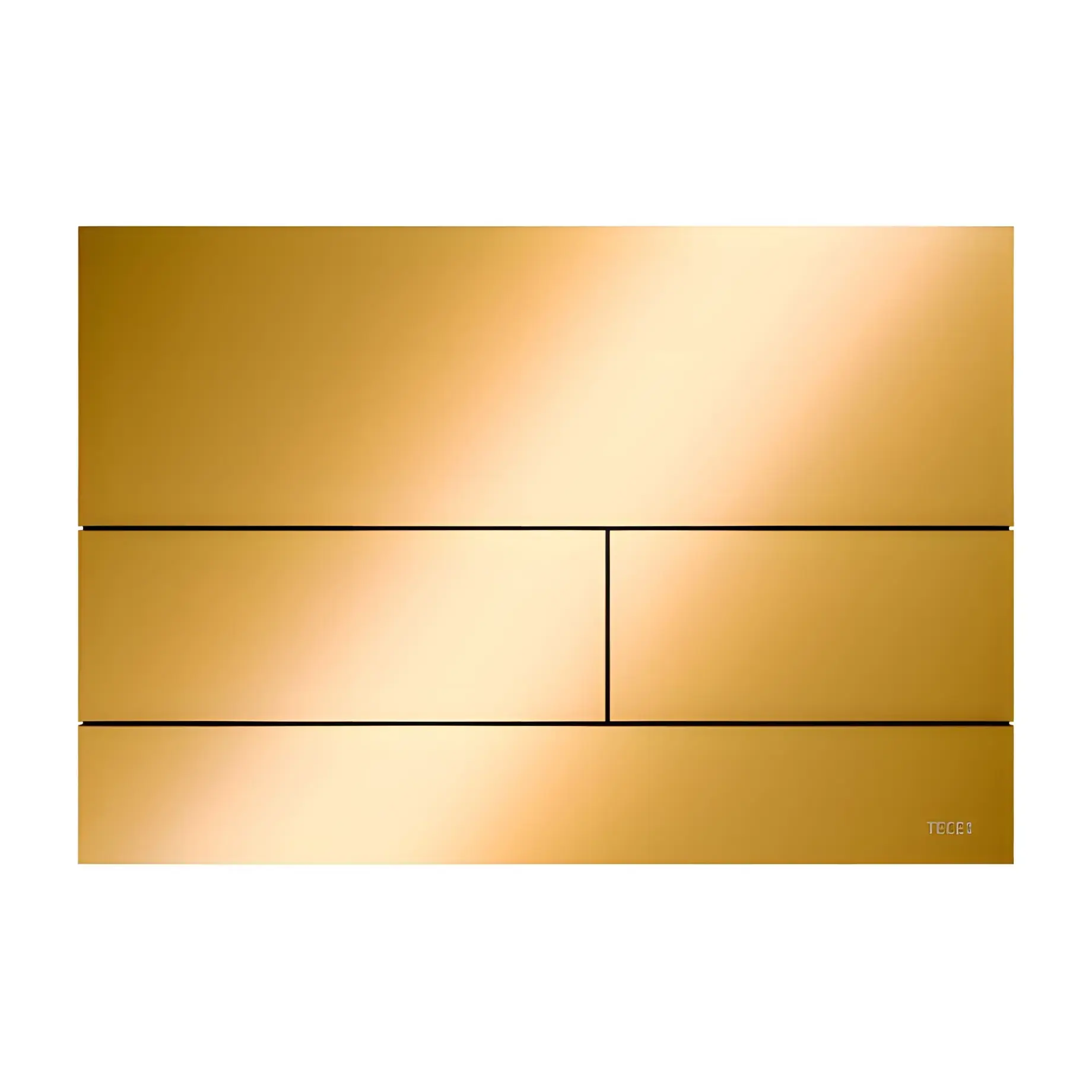 Змивна клавіша TECEsquare II TECE 9240839 Polished Gold Optic 22 х 15 х 0.3 см — вид на білому тлі