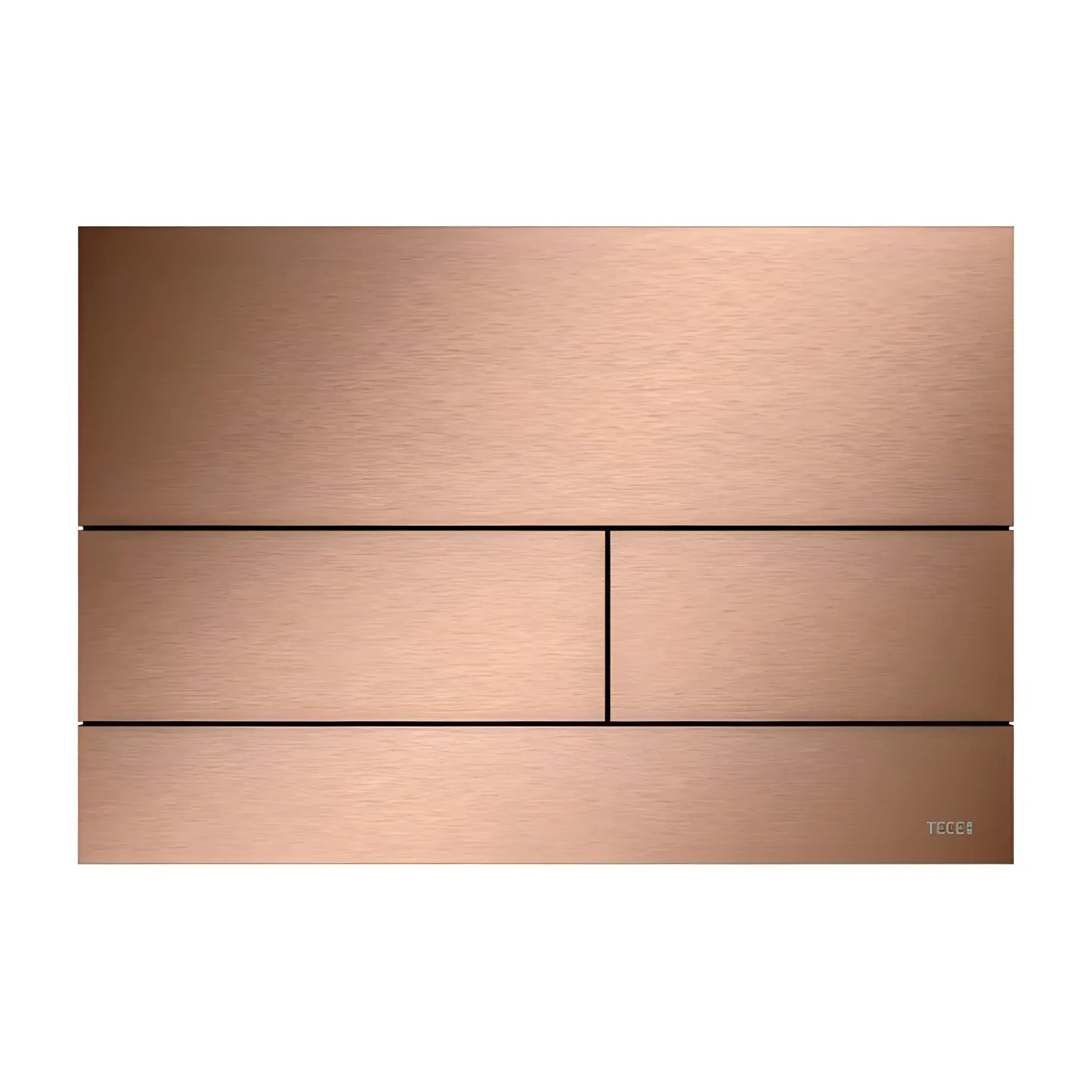 Змивна клавіша TECEsquare II TECE 9240848 Brushed Red Gold 22 х 15 х 0.3 см — вид на білому тлі