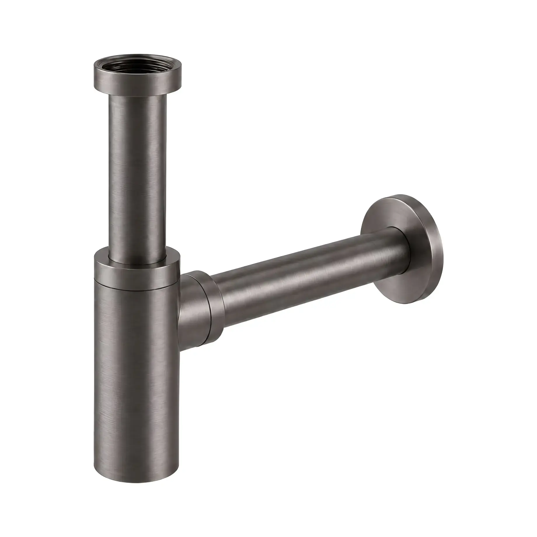 Сифон для раковини Otago Vema P000459AP416 Gun Metal PVD — вид на білому тлі