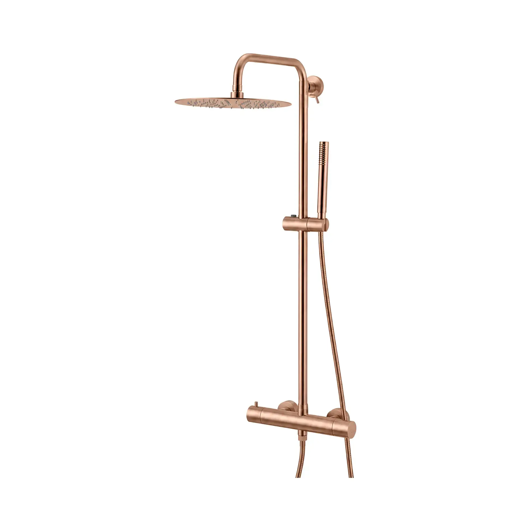 Душова система з термостатом Otago Vema V08233AP409 Copper Bronze PVD — вид на білому тлі