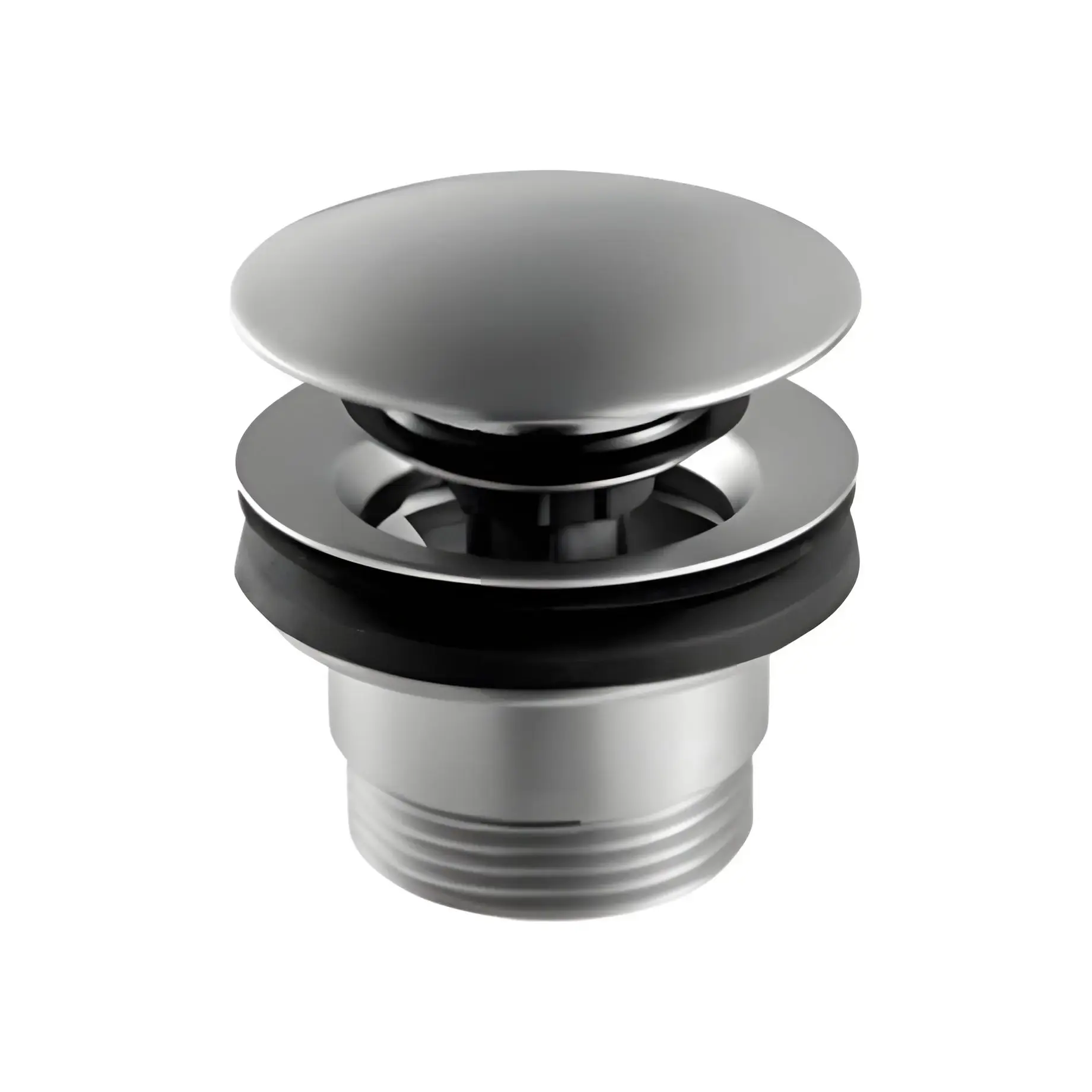 Донний клапан для раковини/біде Vema P000400.AC.005 Stainless Steel — вид на білому тлі