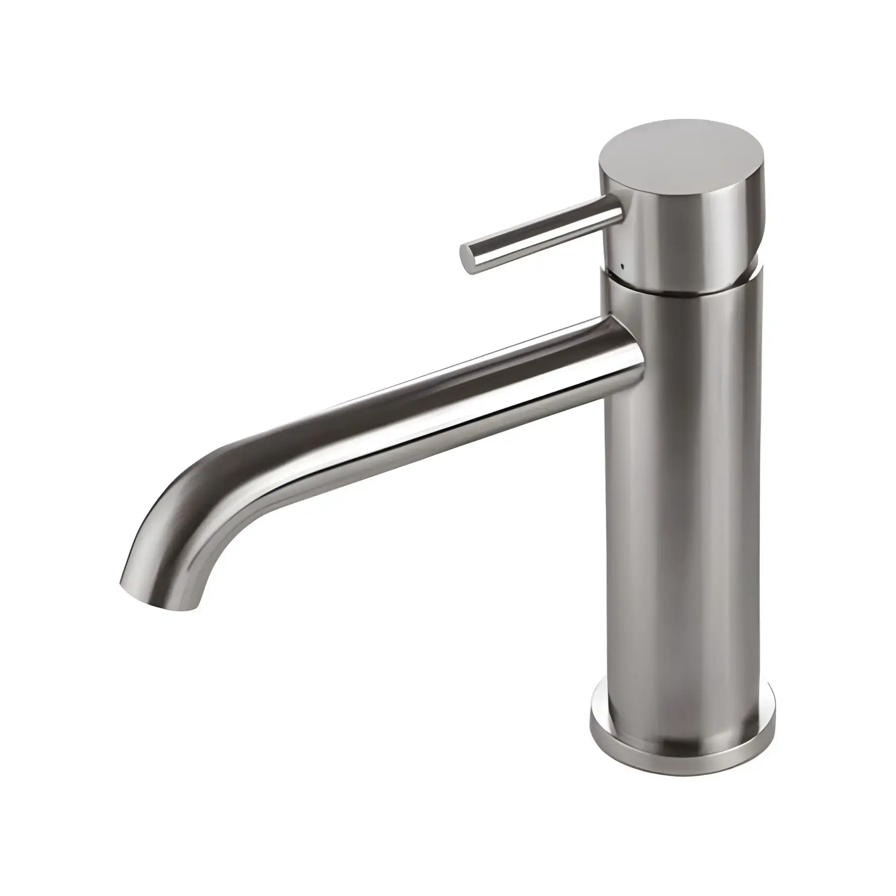 Змішувач для раковини на 1 отвiр, без донного клапану Vema V17011.AC.005 Stainless Steel — вид на білому тлі