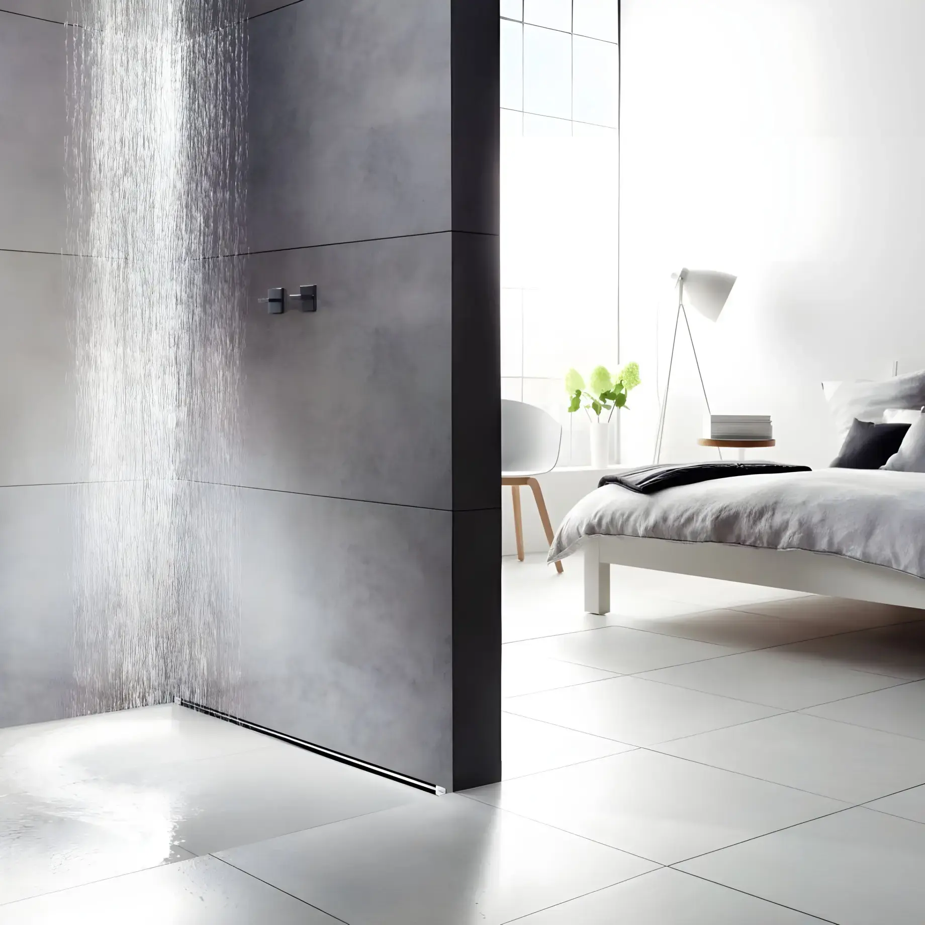 Решітка для душового каналу Advantix Vario Wall Drain L300-1200 мм Viega 736569 Chrome — бічний ракурс