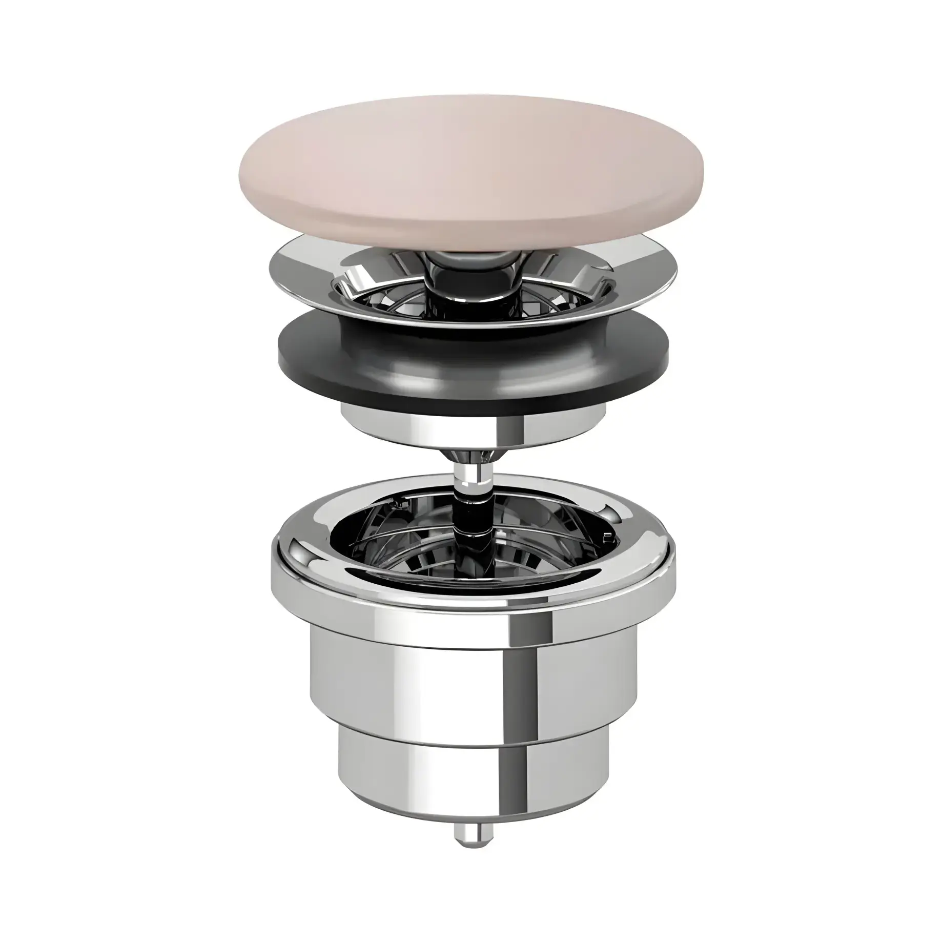 Незапірний клапан Villeroy & Boch 680800AM Almond — вид на білому тлі