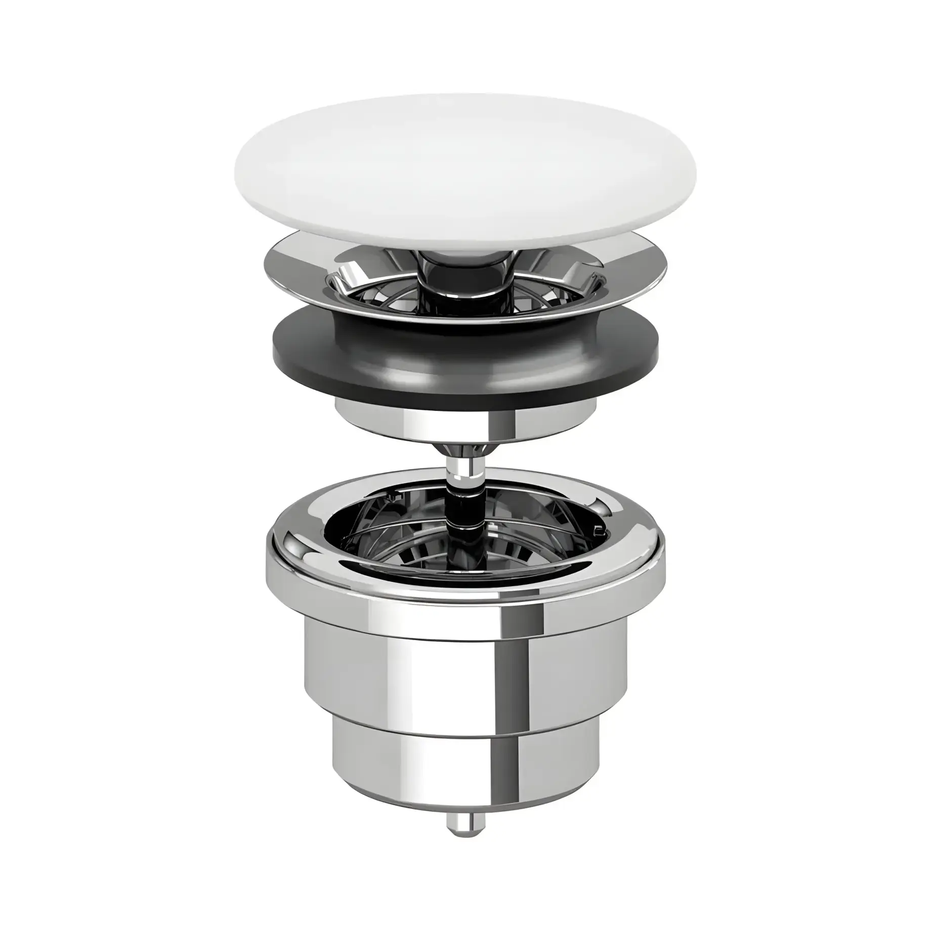 Незапірний клапан Villeroy & Boch 680800RW Stone White — вид на білому тлі