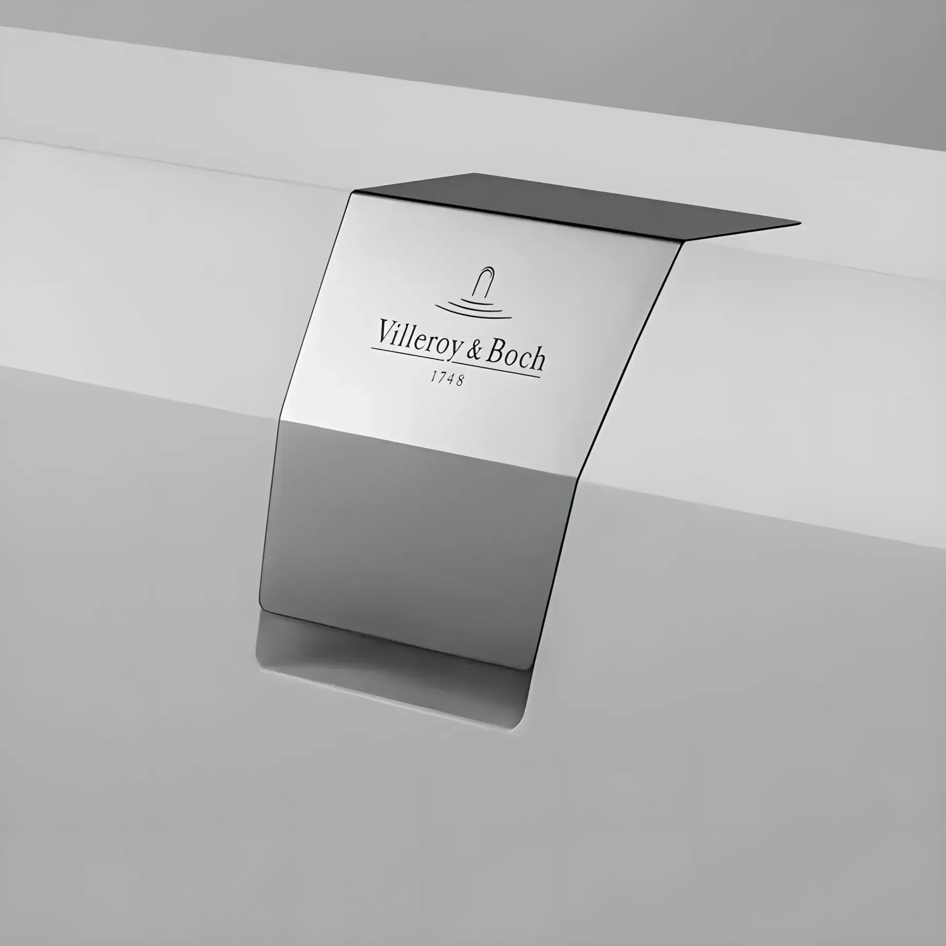 Комплект підключення води до зливу-переливу для ванни Squaro Edge 12 Villeroy & Boch UPCON0123 Хром — вид спереду