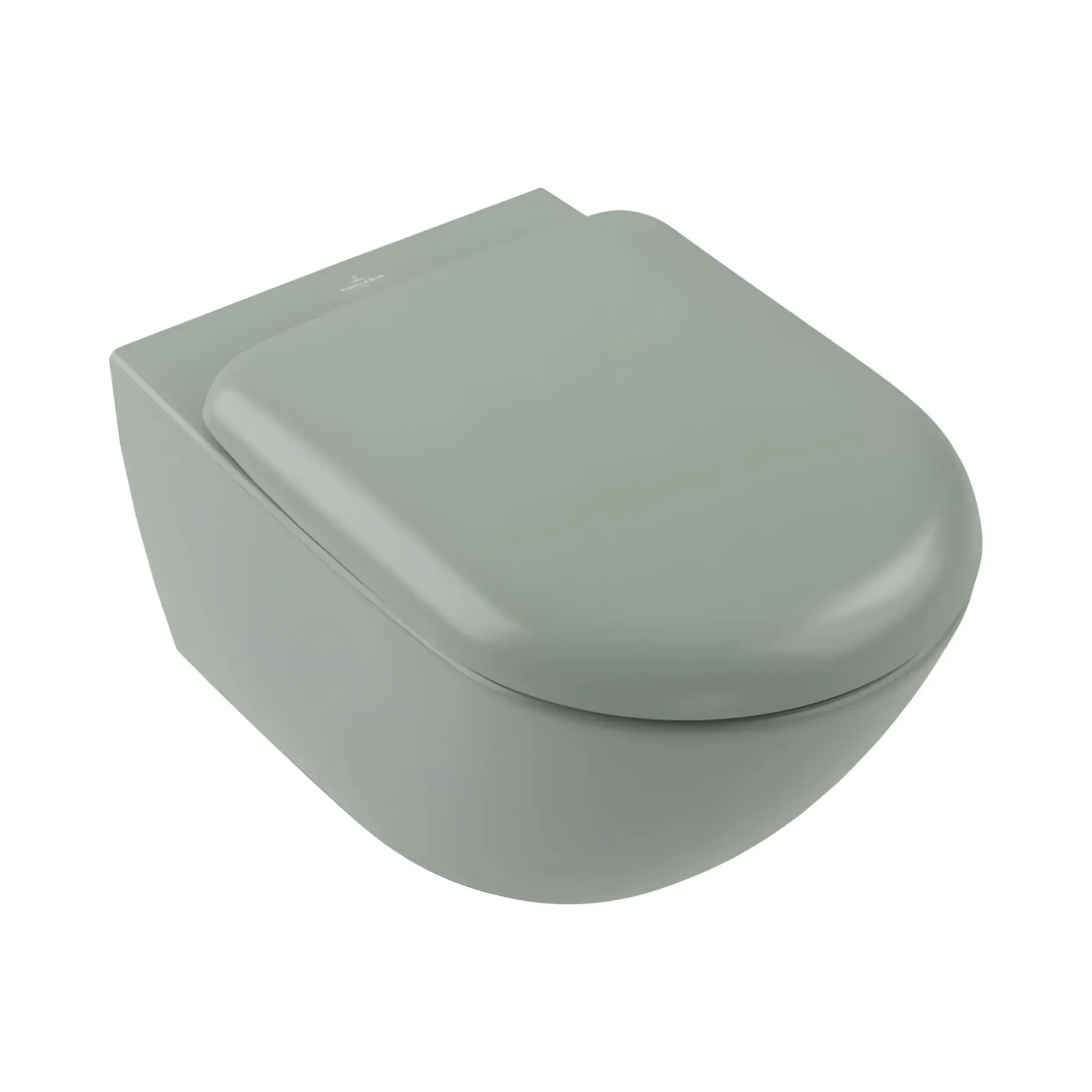 Унітаз Antao Villeroy & Boch 4674T0R8 Morning Green CeramicPlus 37 х 56 см — вид на білому тлі